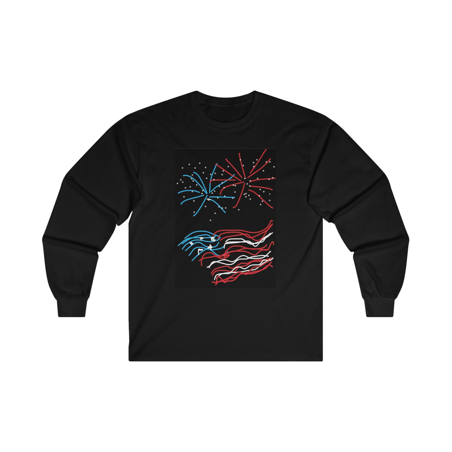 July 4th- Fireworks- Ultra Cotton Long Sleeve Tee