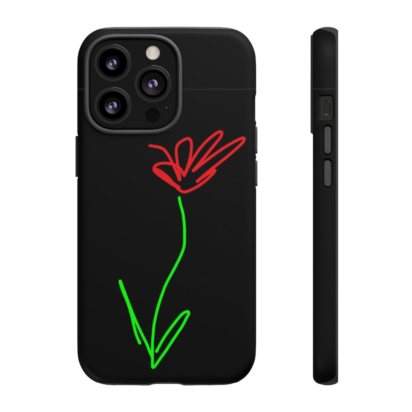 Red Flower- Tough Cases- 41 Phone Styles