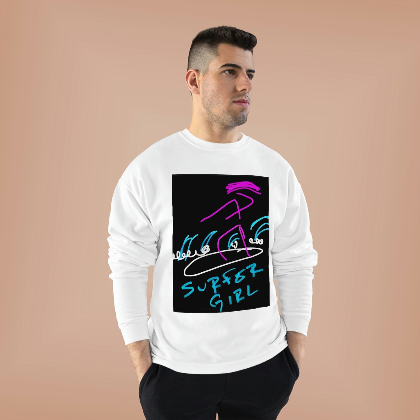 Surfer Girl- Unisex EcoSmart® Crewneck Sweatshirt