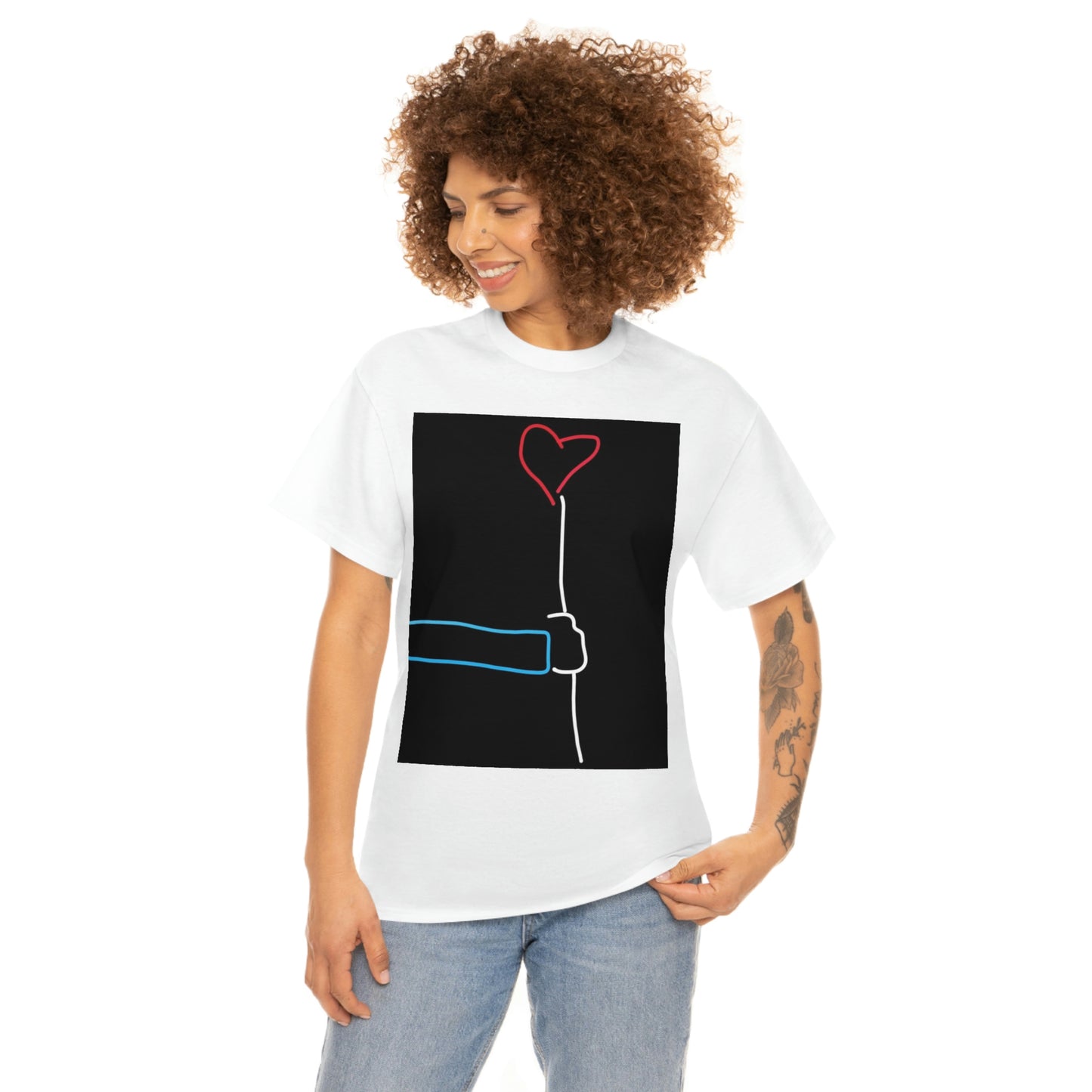 Heart Balloon- Unisex Heavy Cotton Tee