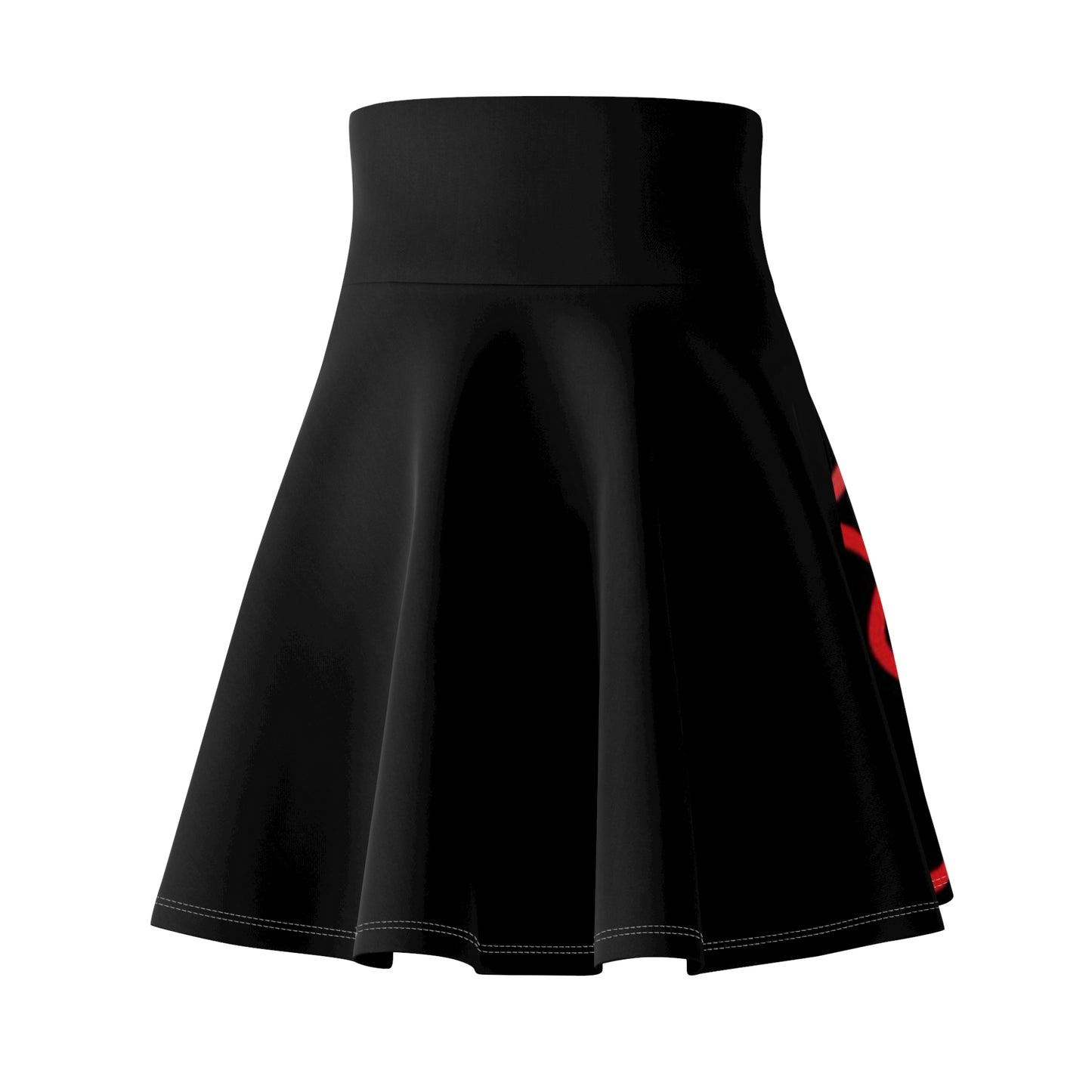 Million Hearts- Women's Skater Skirt (AOP)- Black