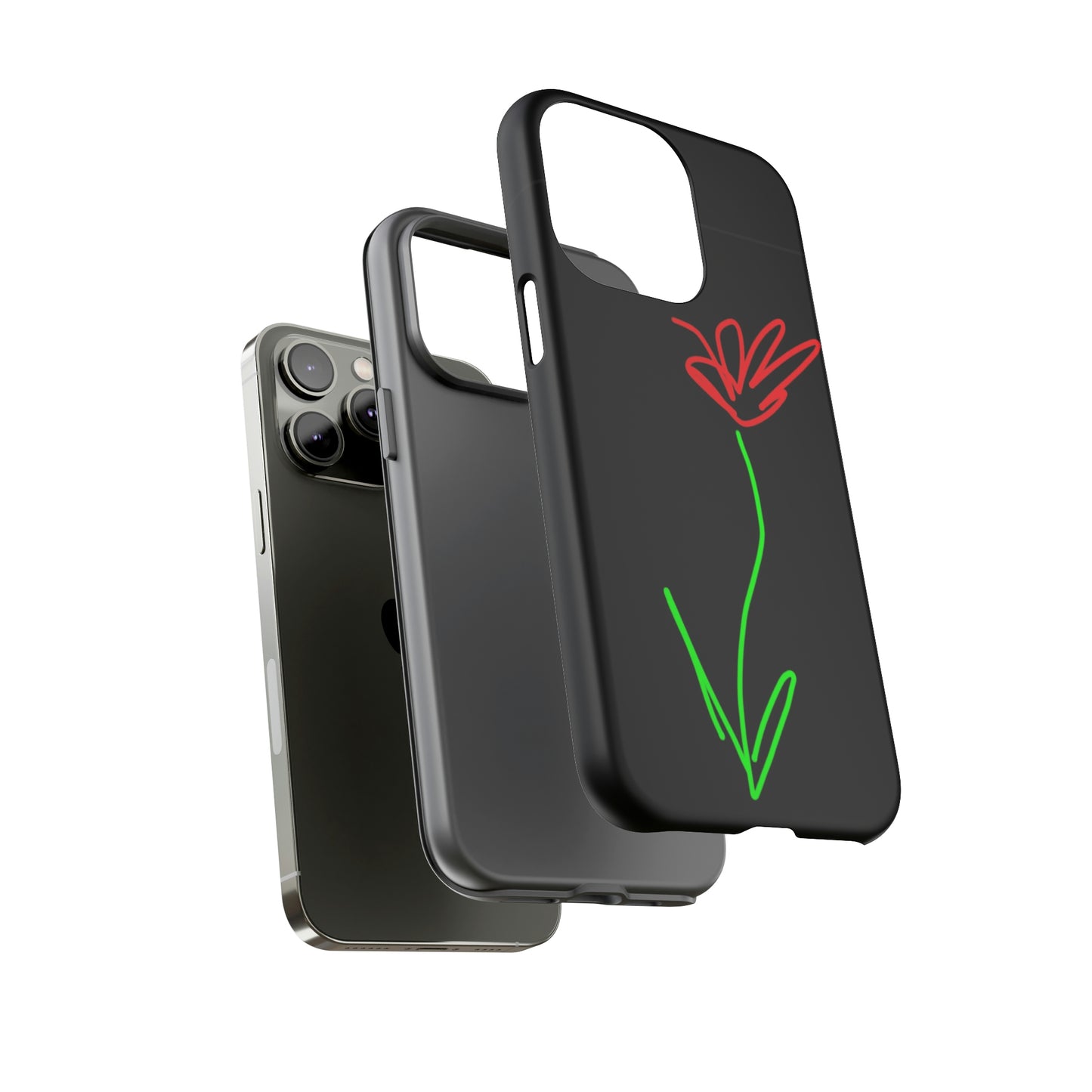 Red Flower- Tough Cases- 41 Phone Styles