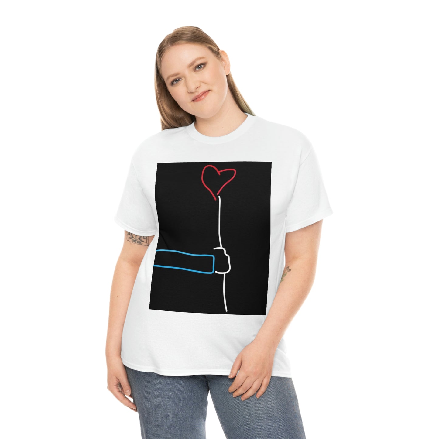 Heart Balloon- Unisex Heavy Cotton Tee