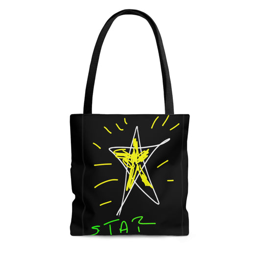 Star/Gold Heart- AOP Tote Bag