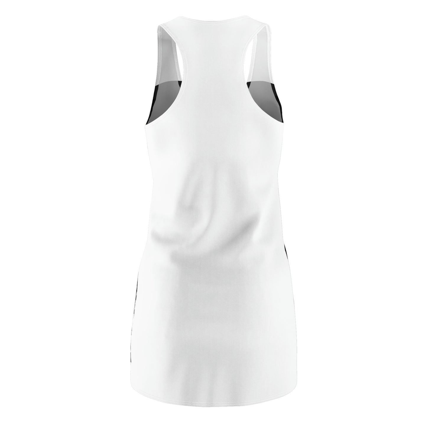 Sunflower- Women's Cut & Sew Racerback Dress (AOP)- Black & White