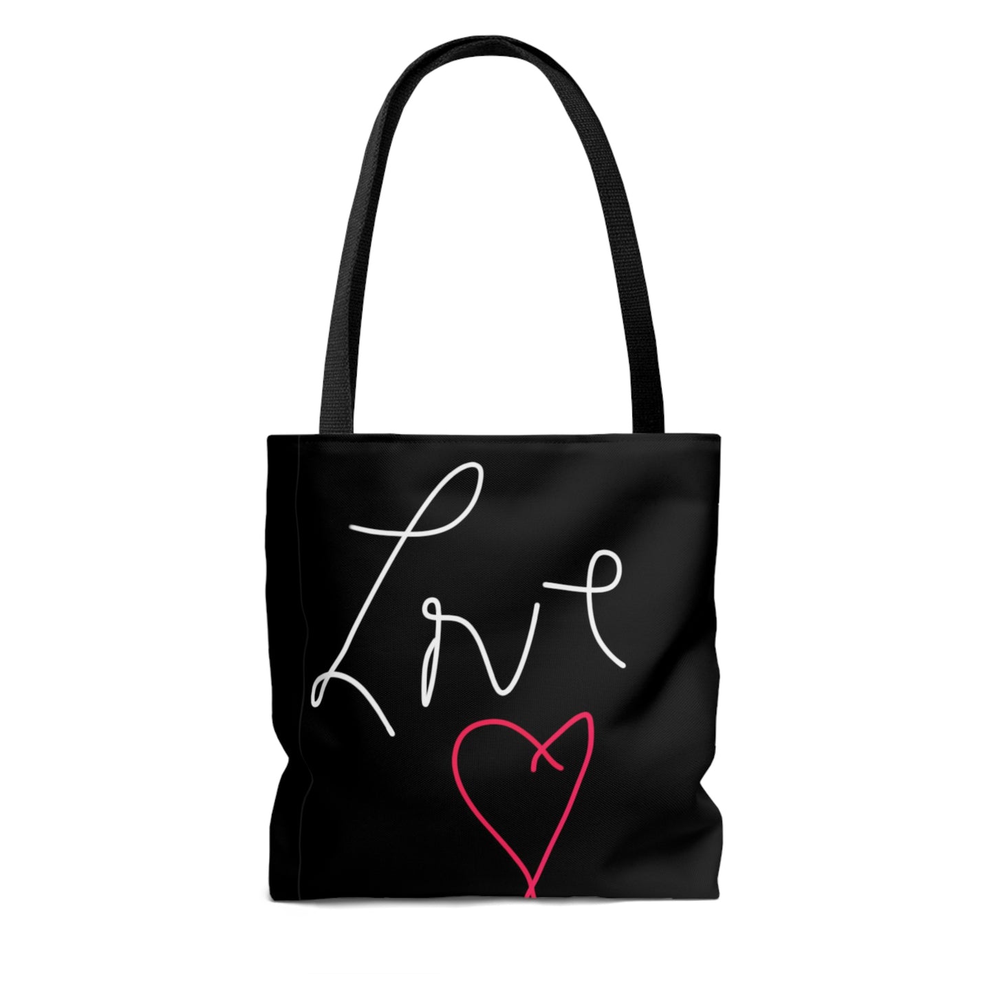 Scribble Heart/LOVE- AOP Tote Bag