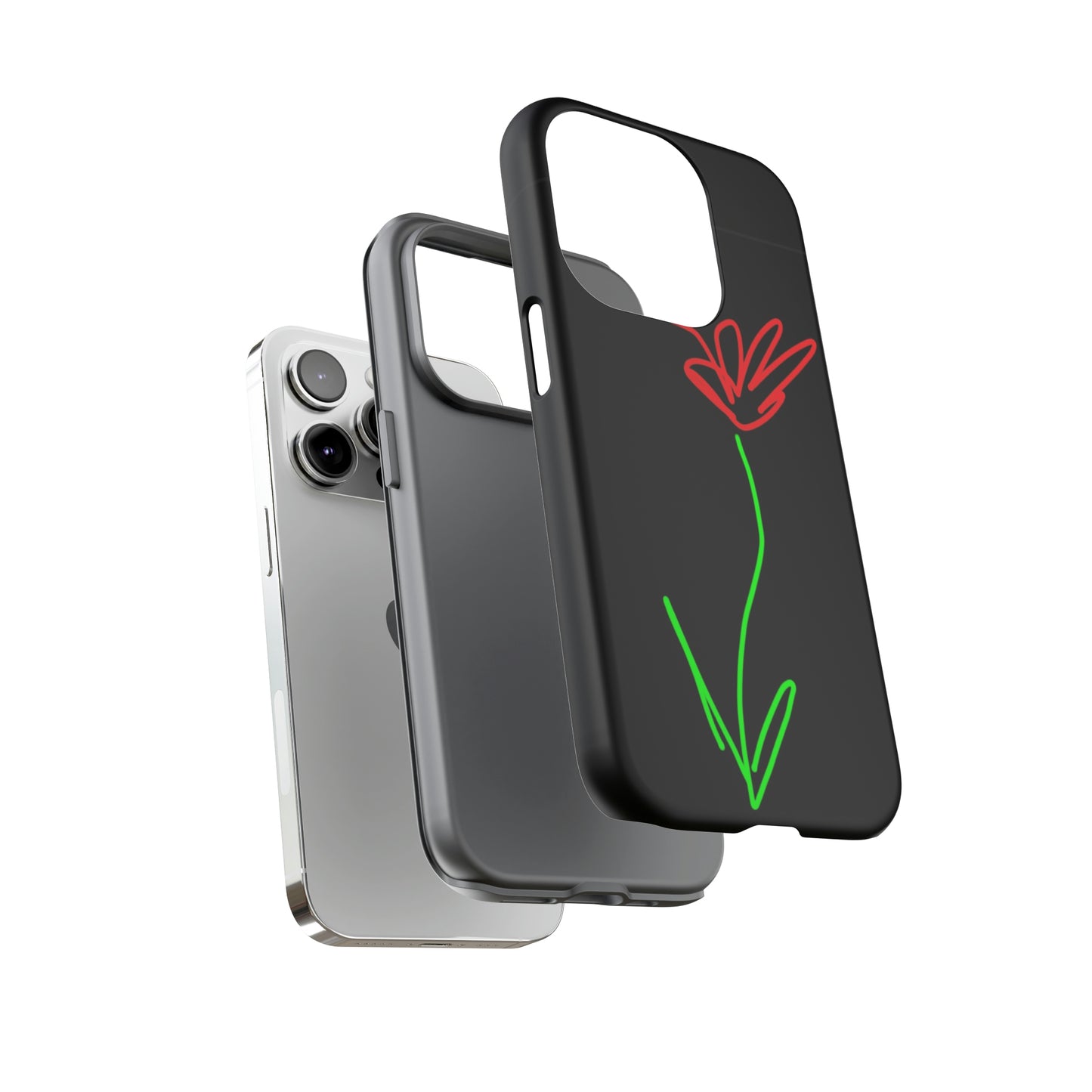 Red Flower- Tough Cases- 41 Phone Styles