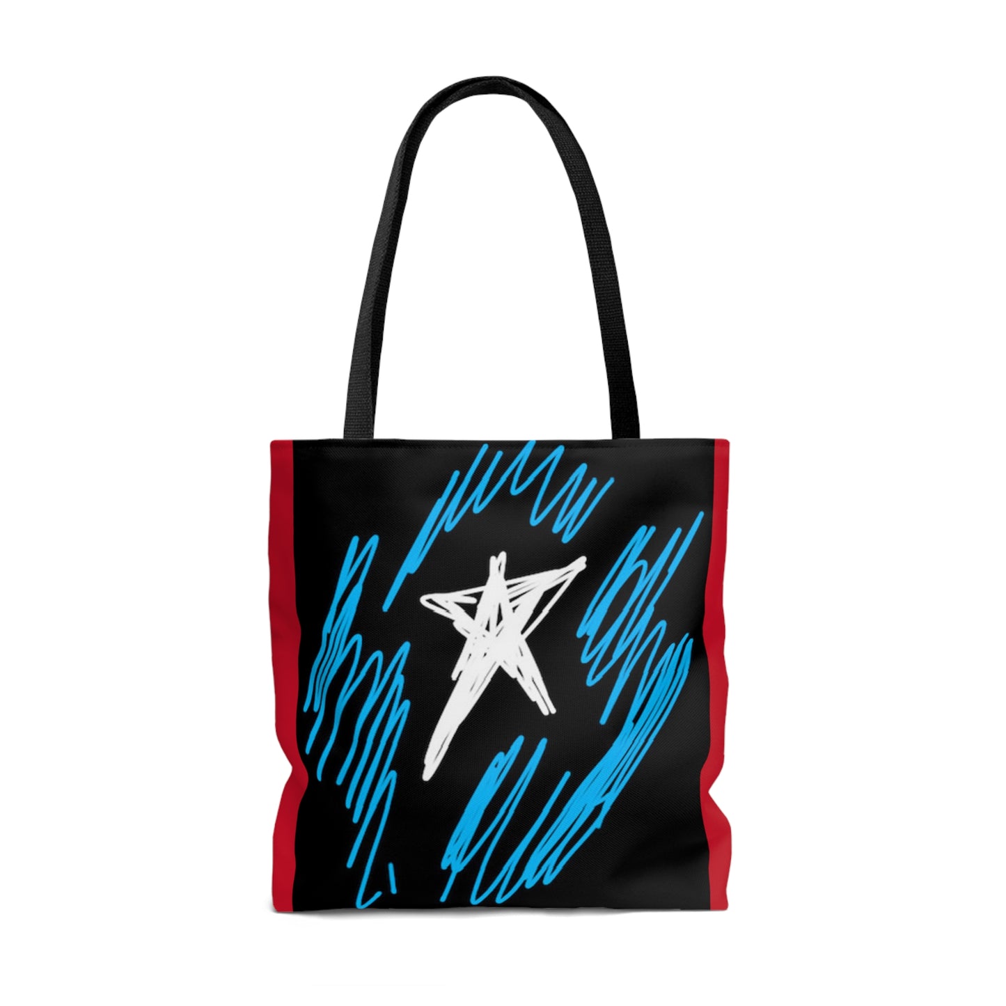 July 4th- Star Field- Tote Bag (AOP)- Black and Red