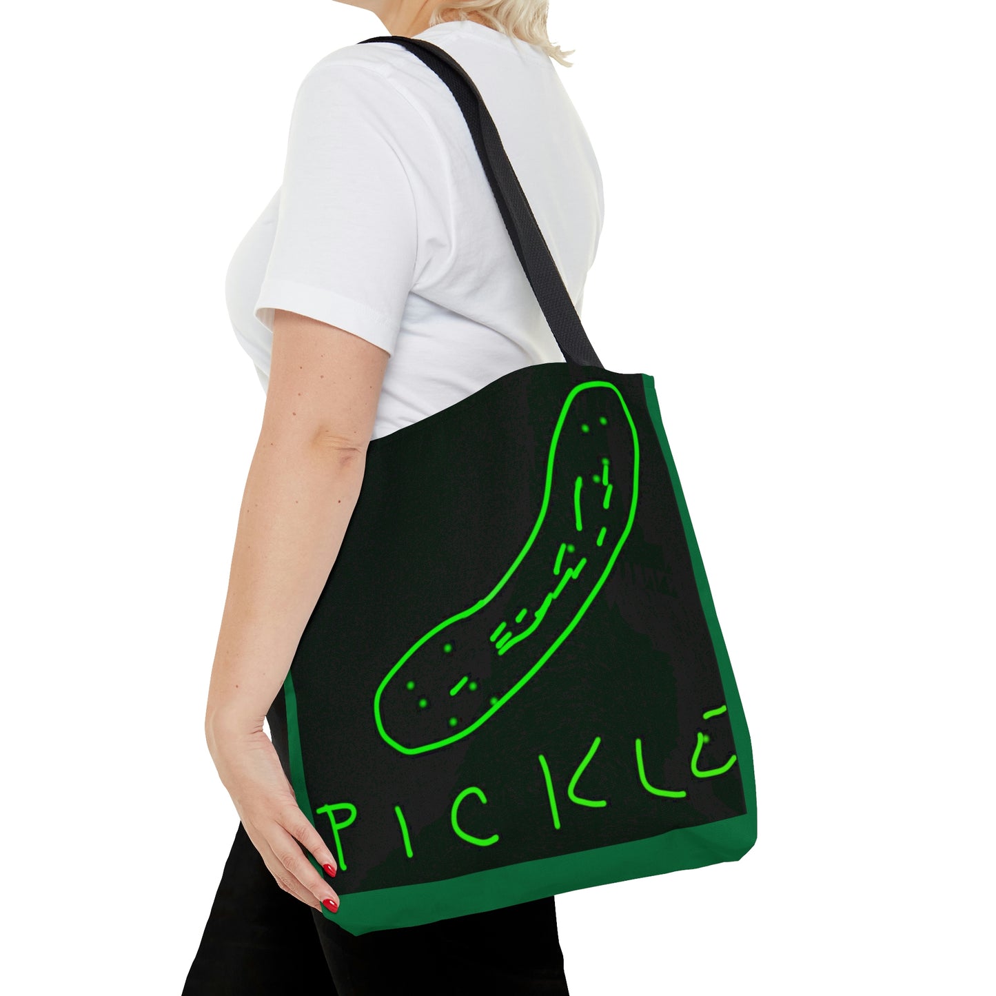 Pickle- Tote Bag (AOP)- Black & Green