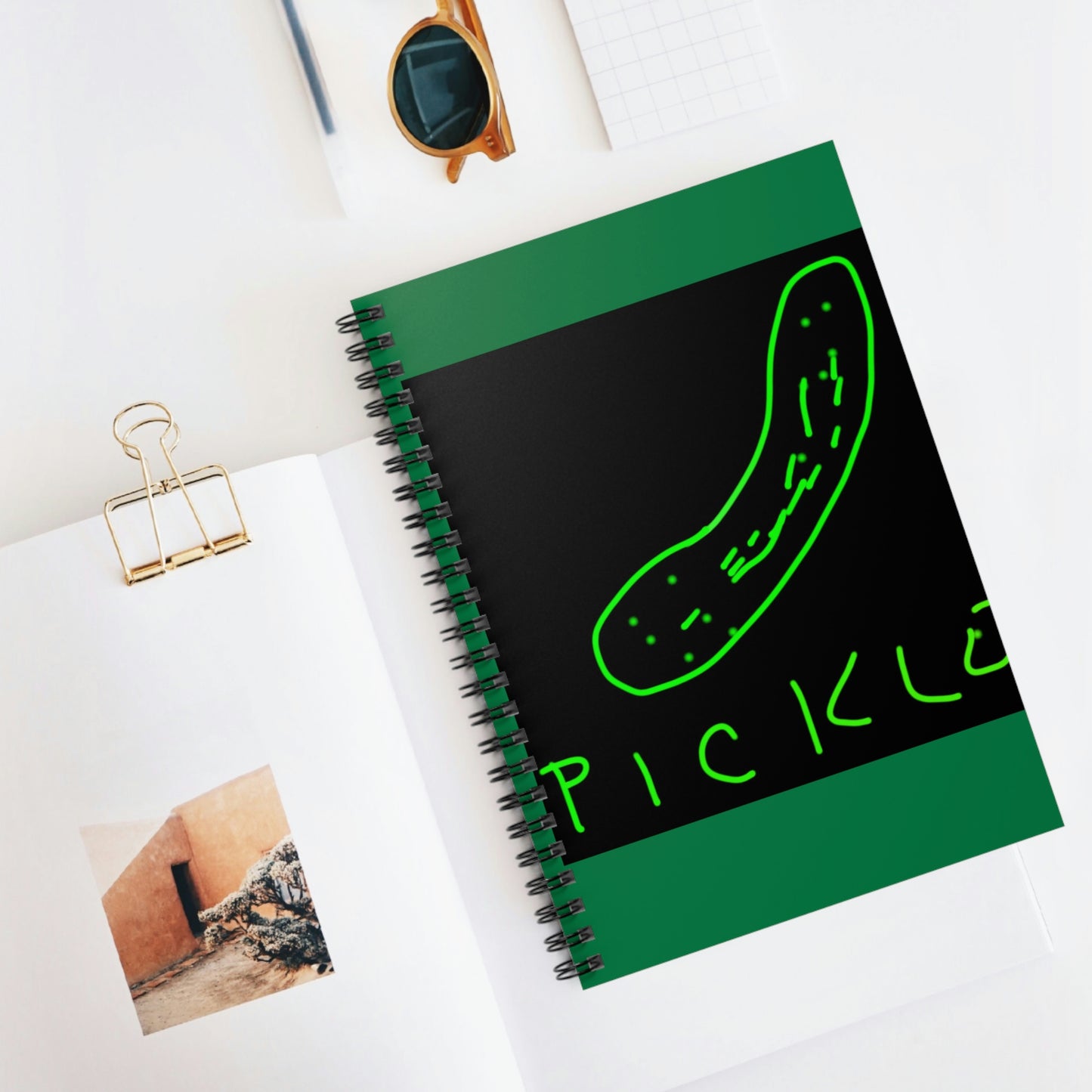 Pickle- Spiral Notebook - Ruled Line- Green