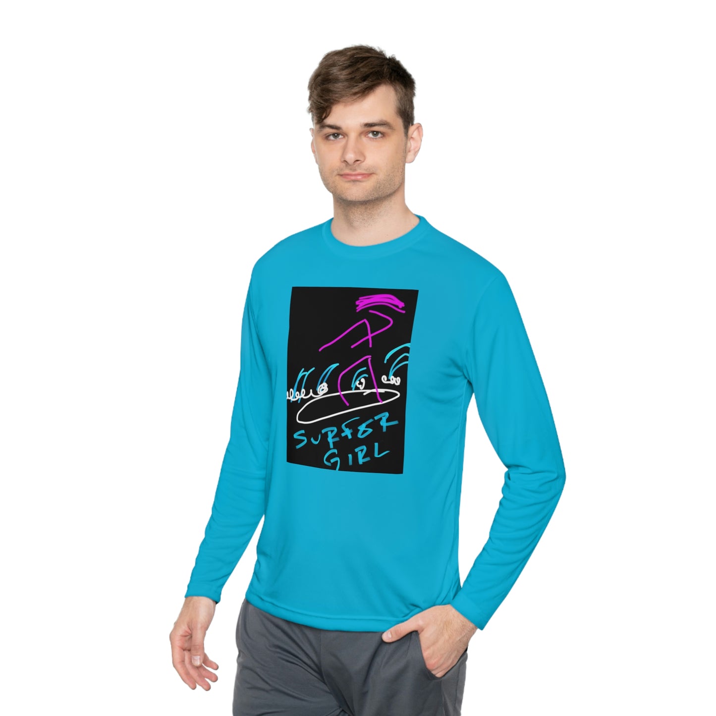 Surfer Girl- Unisex Lightweight Long Sleeve Tee- Adult