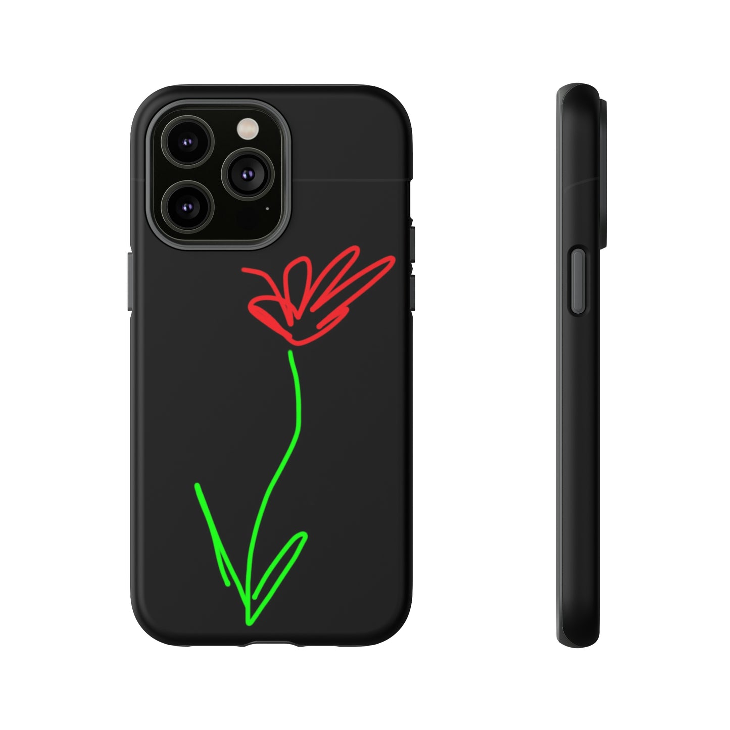 Red Flower- Tough Cases- 41 Phone Styles