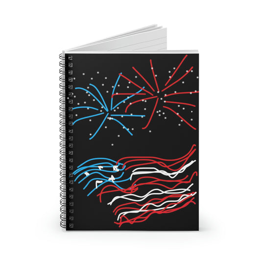 July 4th- Fireworks- Spiral Notebook - Ruled Line