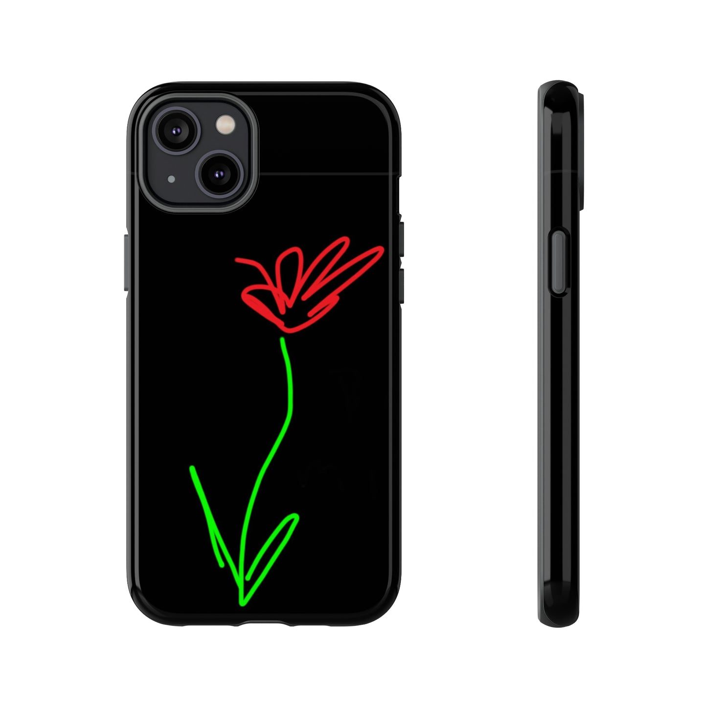 Red Flower- Tough Cases- 41 Phone Styles