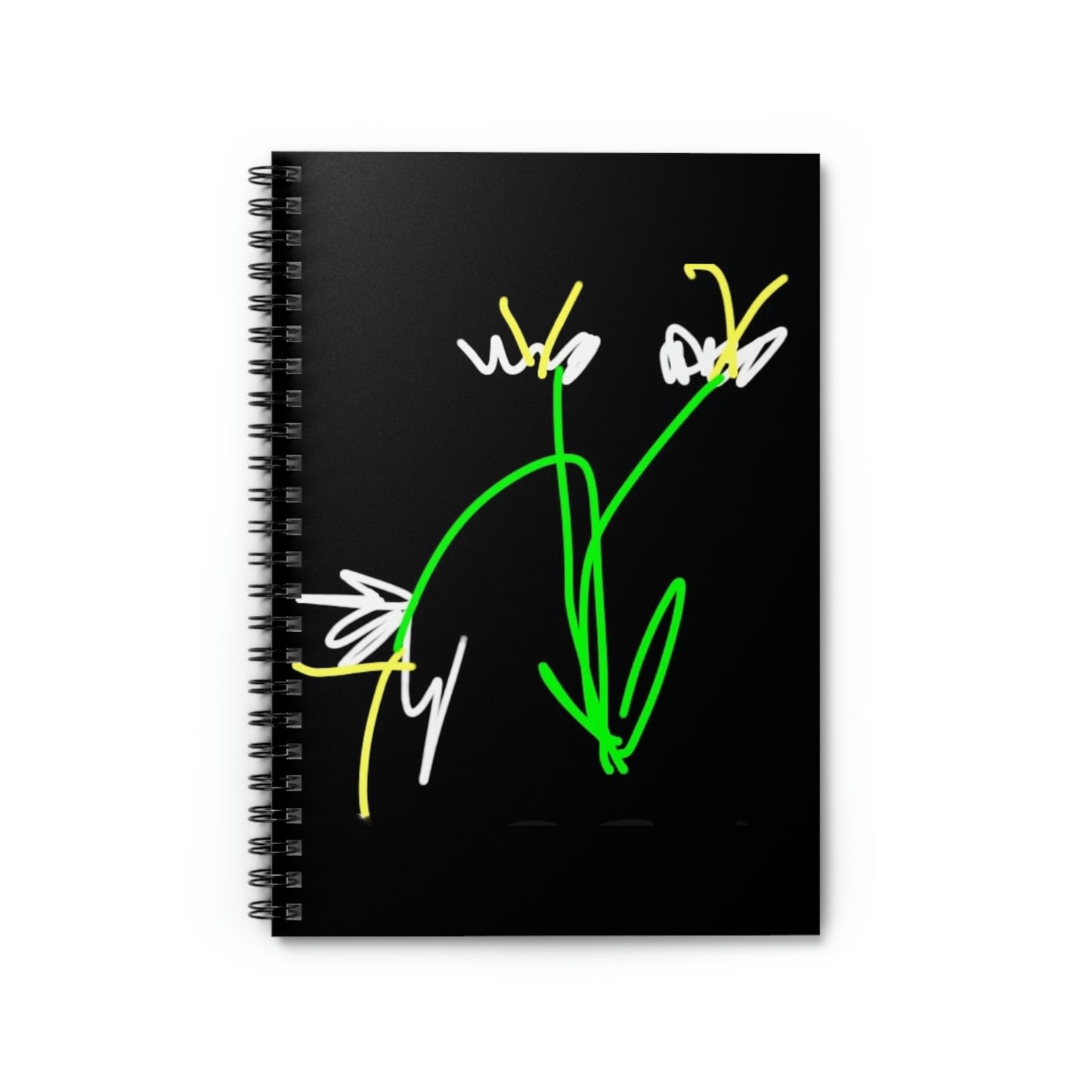 3 White Flowers- Spiral Notebook - Ruled Line