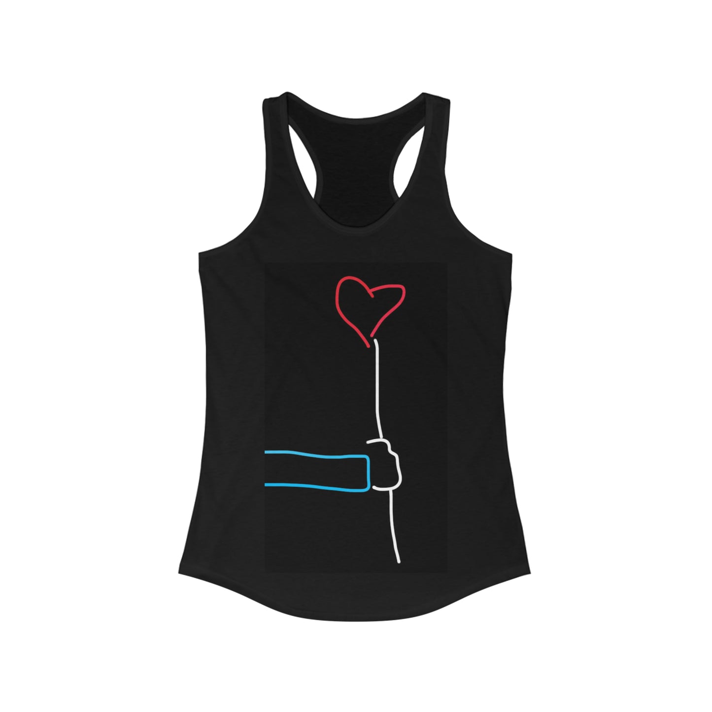 Heart Balloon- Women's Ideal Racerback Tank