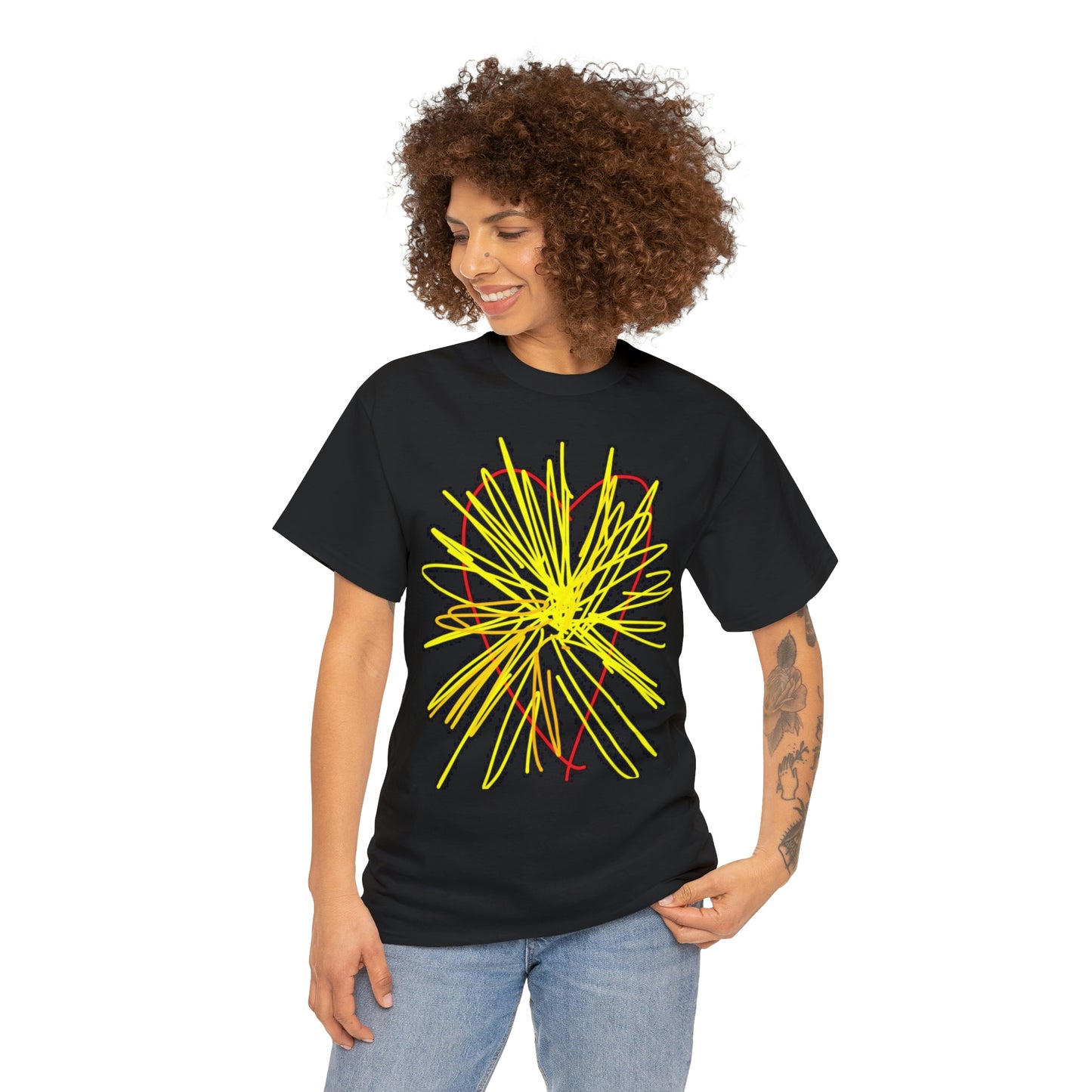 Heart Bursting With Light- Unisex Heavy Cotton Tee