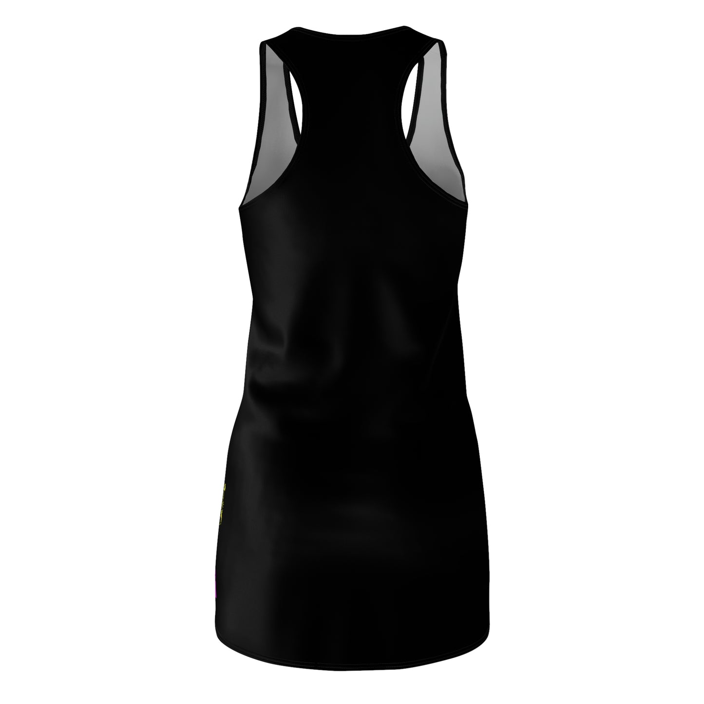 superHero- Women's Cut & Sew Racerback Dress (AOP)- Black