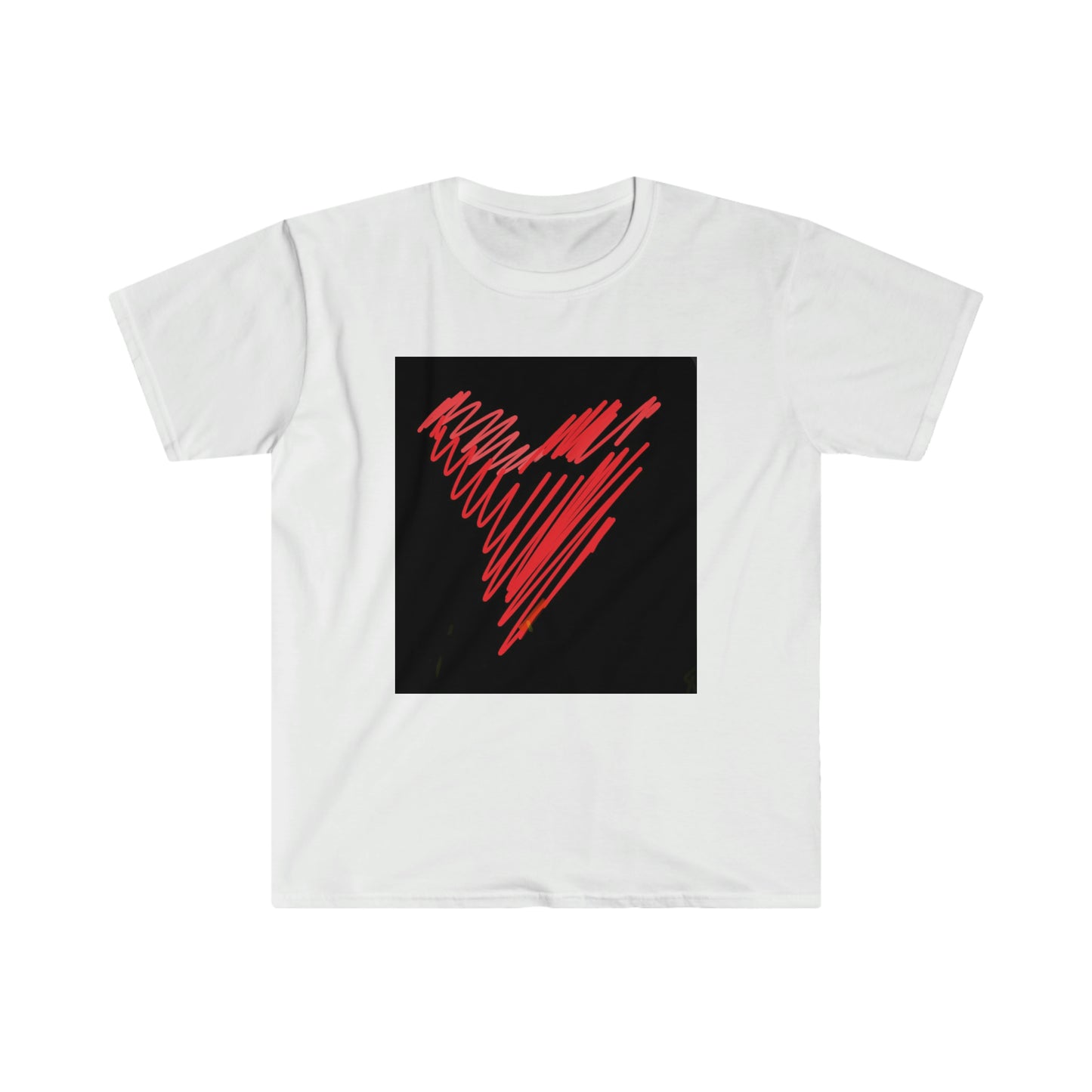 Scribble Heart- Unisex Softstyle T-Shirt