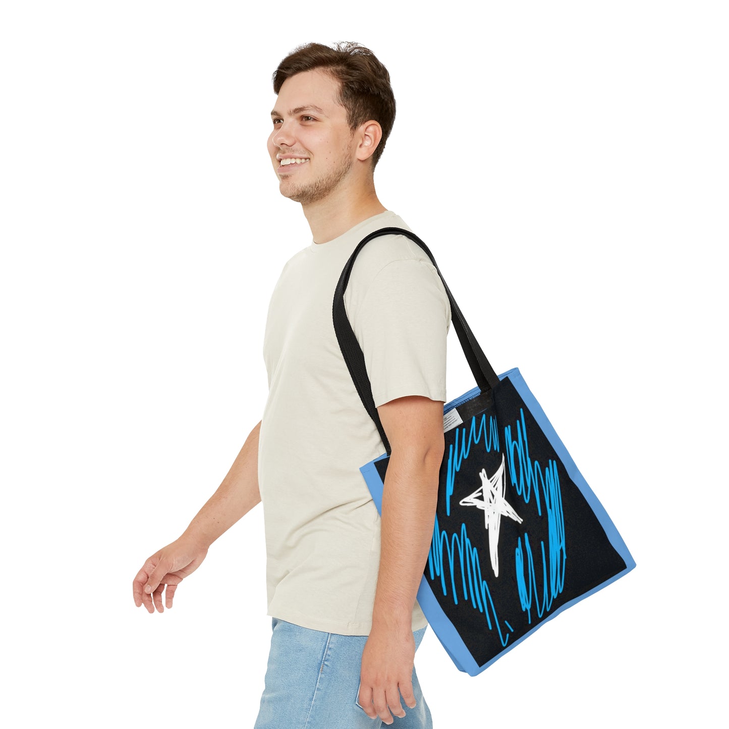 July 4th- Star Field- Tote Bag (AOP)- Black and Blue