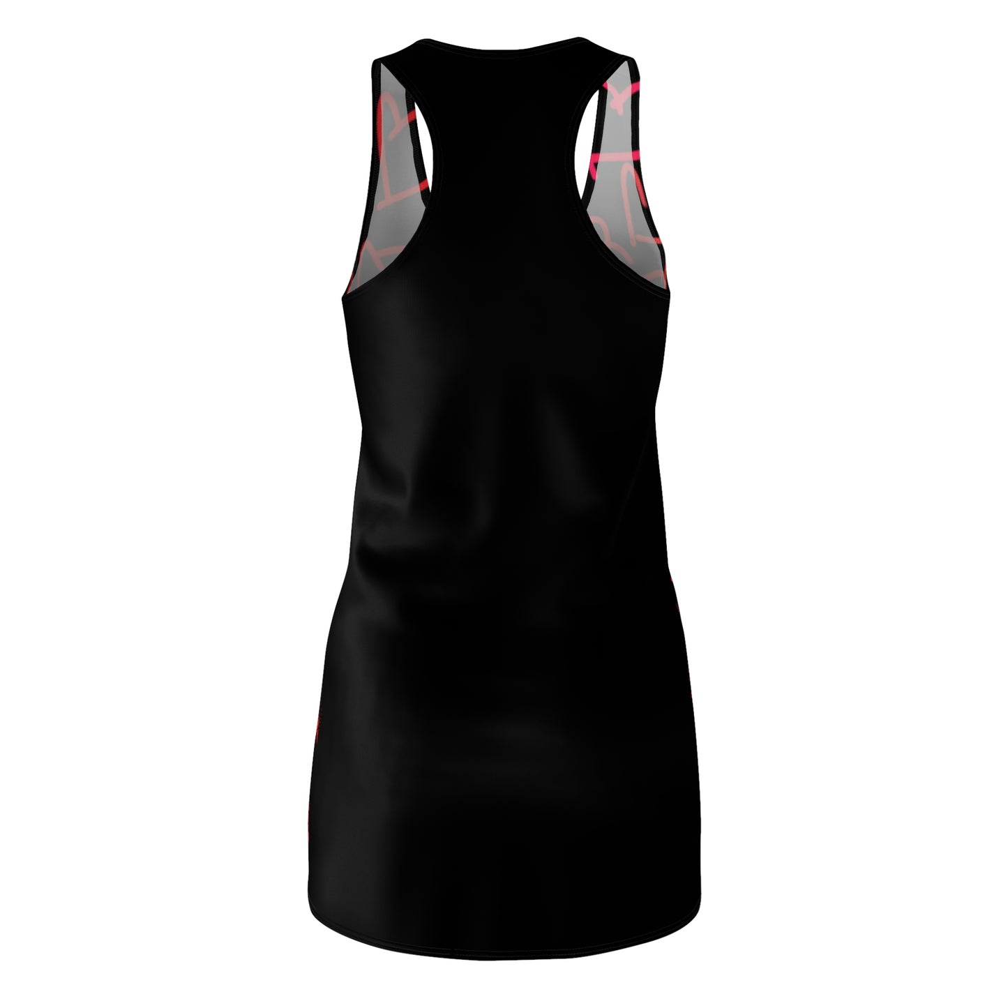 Million Hearts- Women's Cut & Sew Racerback Dress Black