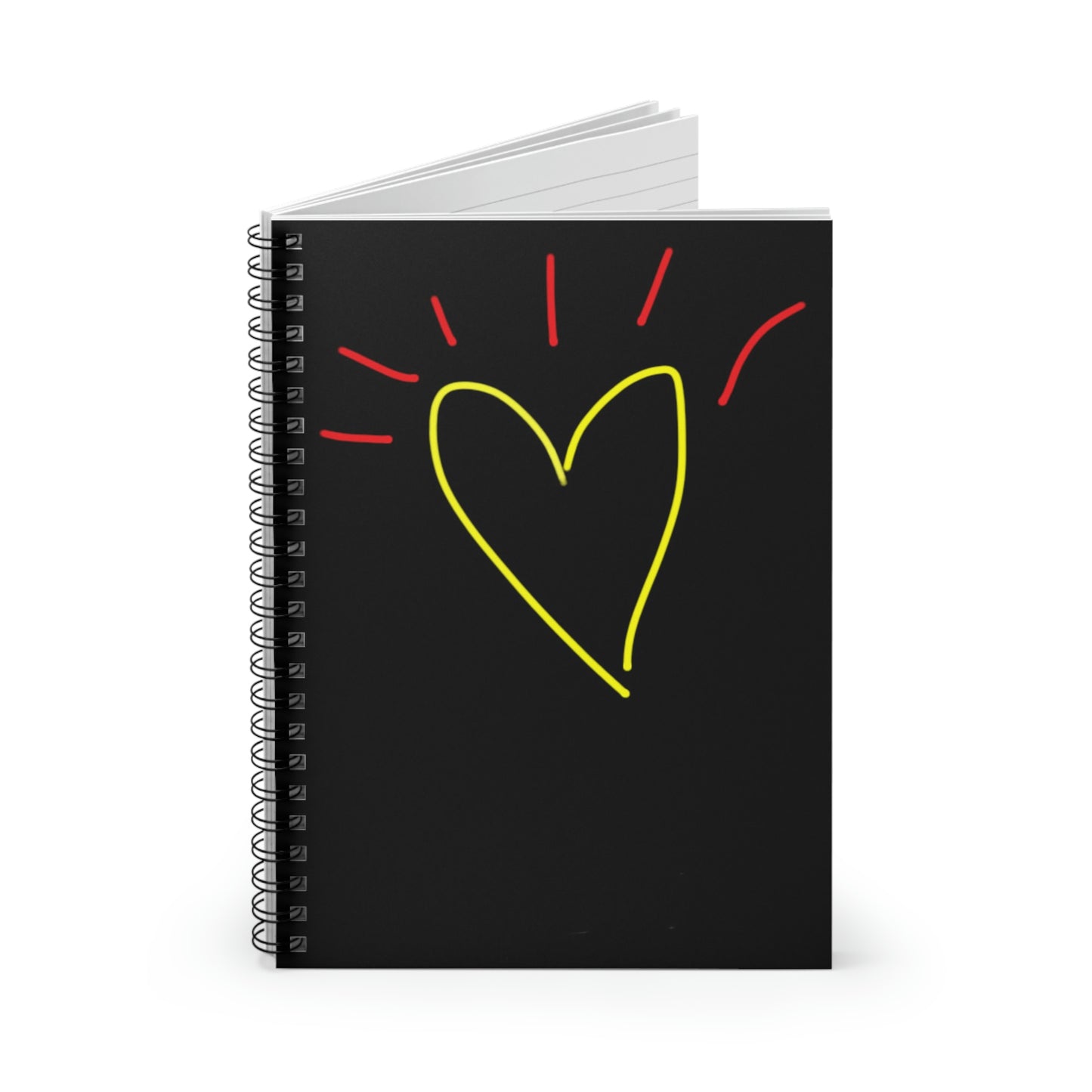 Gold Heart- Spiral Notebook - Ruled Line