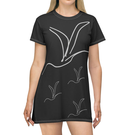 Origami/Flock- T-Shirt Dress (AOP)