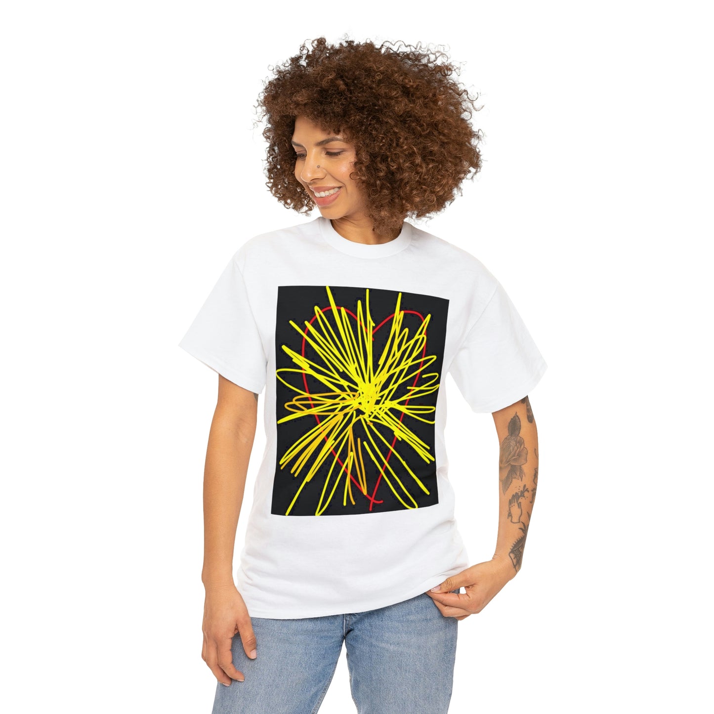 Heart Bursting With Light- Unisex Heavy Cotton Tee