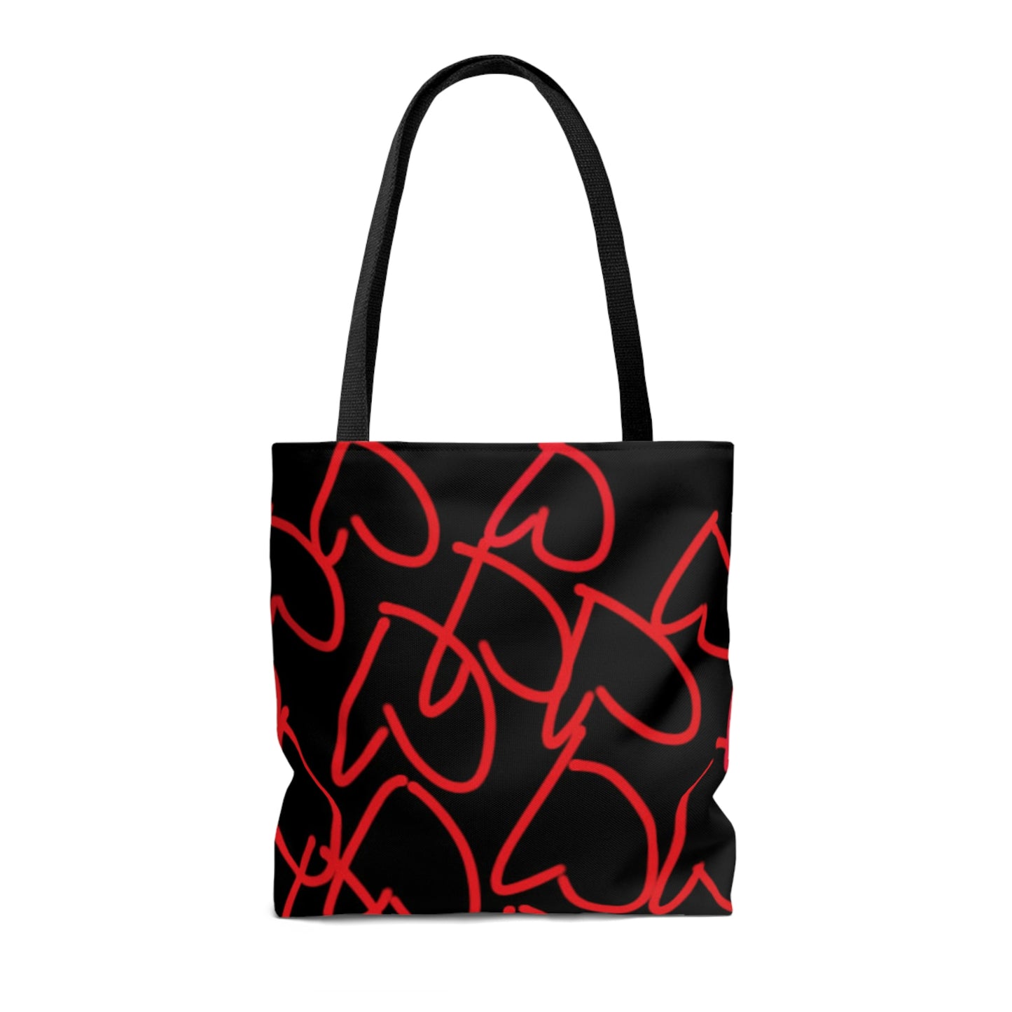 Million Hearts- AOP Tote Bag- Big Hearts/upside down