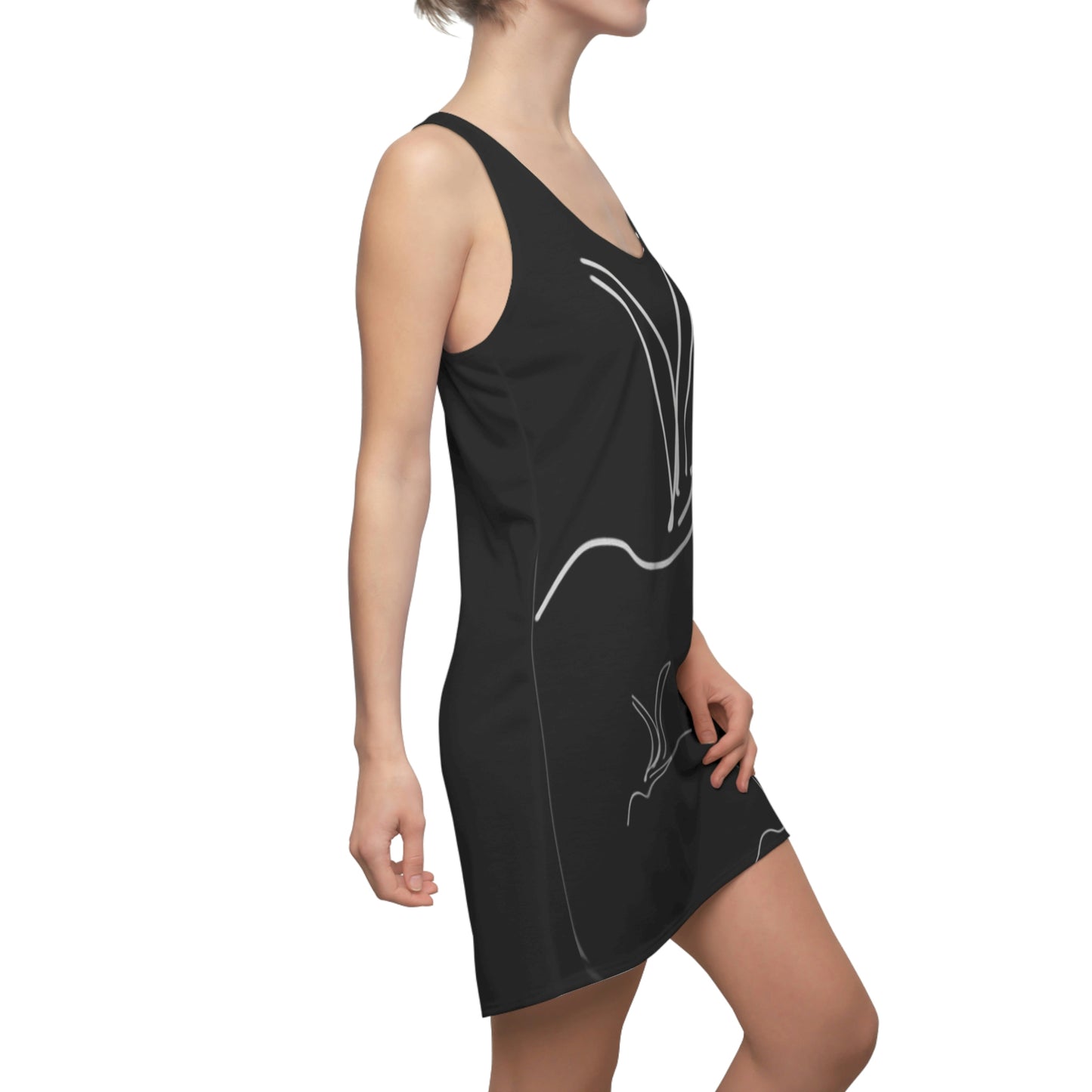 Origami/Flock- Women's Cut & Sew Racerback Dress (AOP)