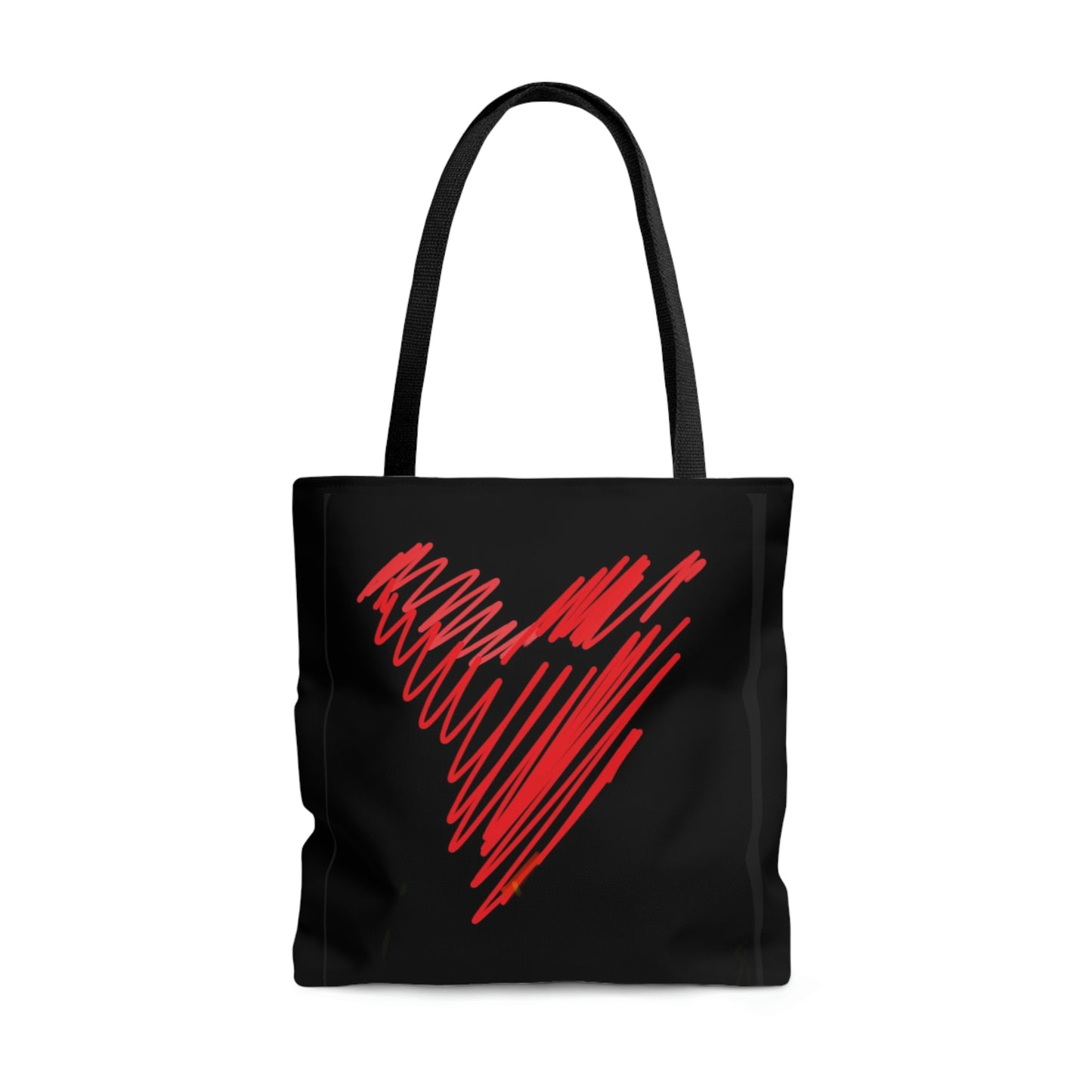 Scribble Heart/LOVE- AOP Tote Bag