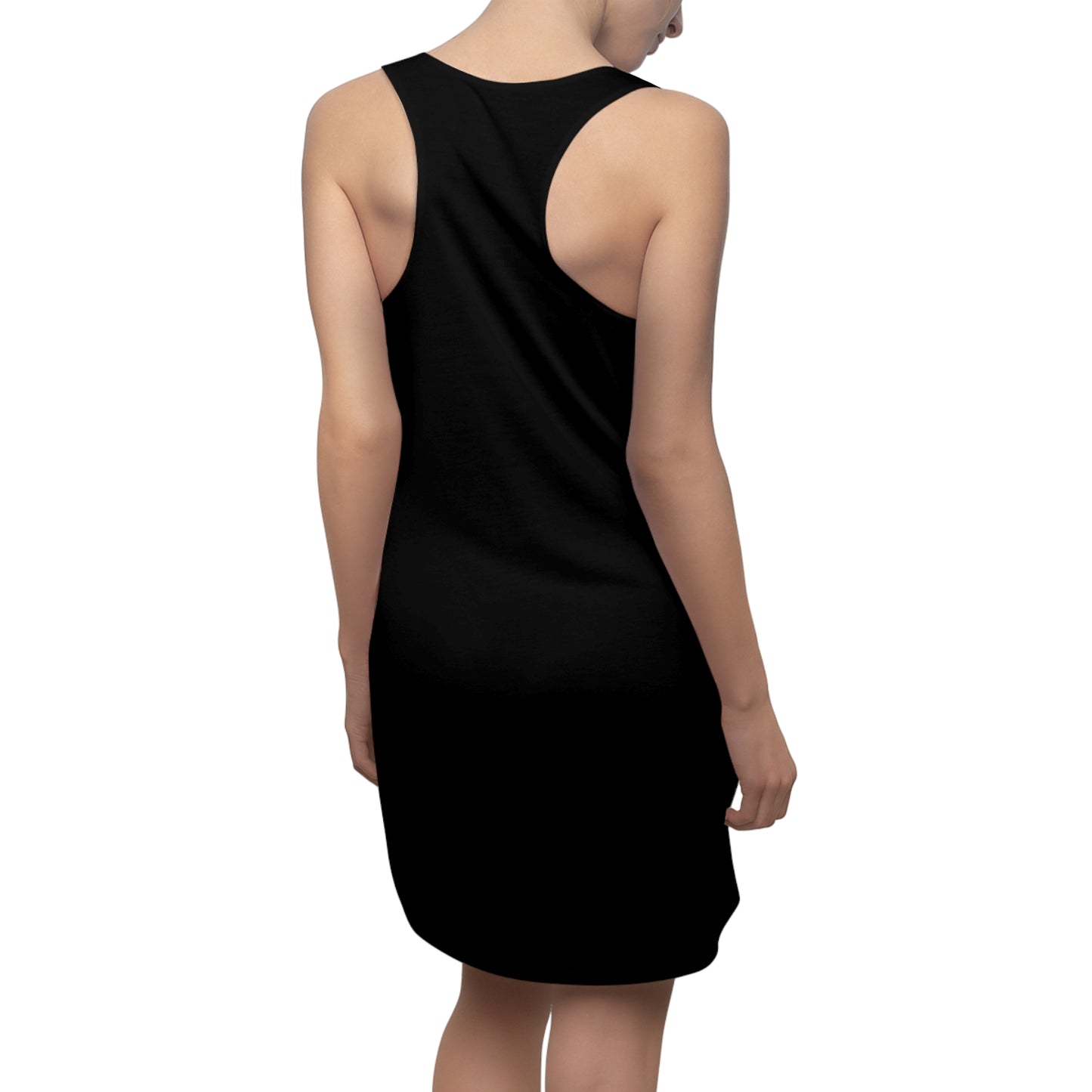 July 4th- Star Field- Women's Cut & Sew Racerback Dress (AOP)- Black