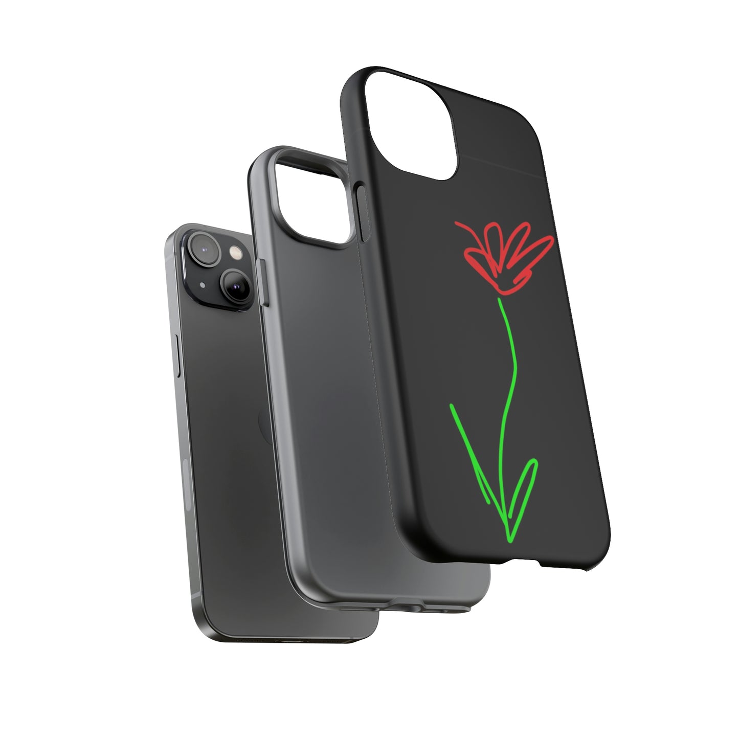 Red Flower- Tough Cases- 41 Phone Styles