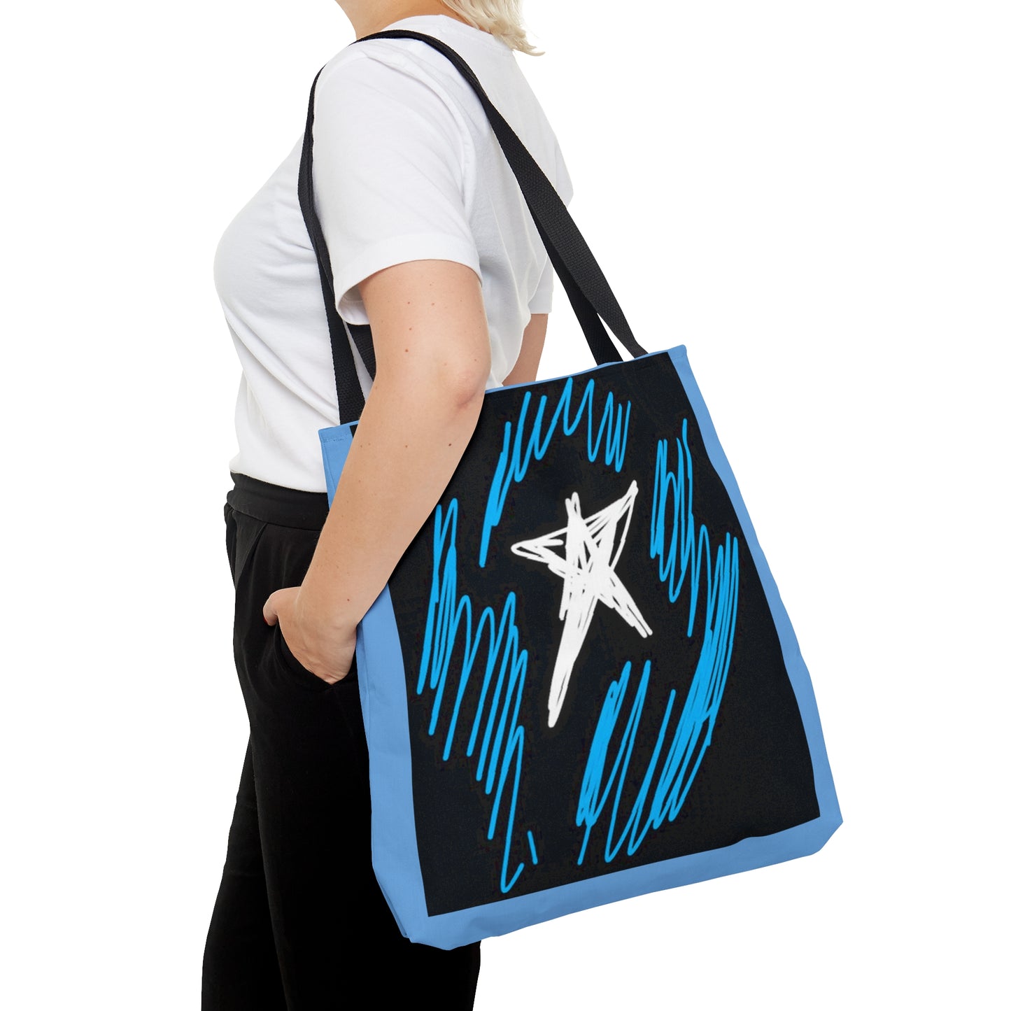 July 4th- Star Field- Tote Bag (AOP)- Black and Blue