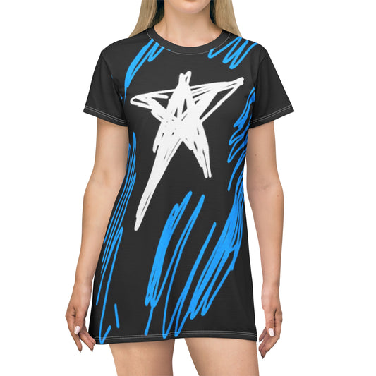 July 4th- Star Field- T-Shirt Dress (AOP)