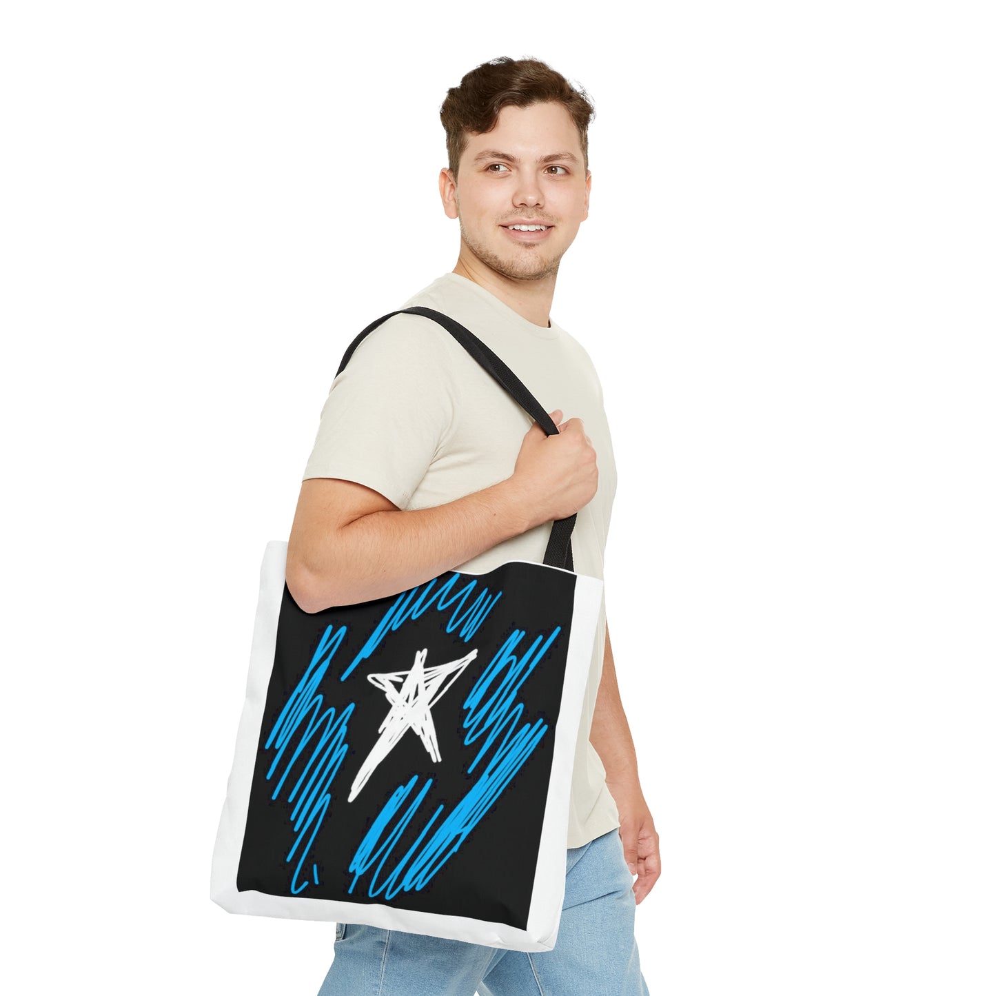 July 4th- Star Field- Tote Bag (AOP)- Black and White