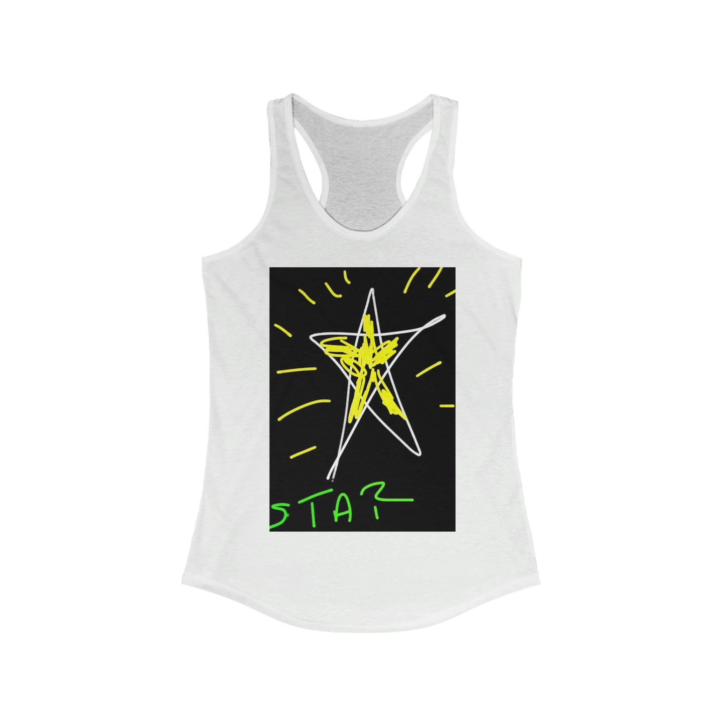 Star- Women's Ideal Racerback Tank