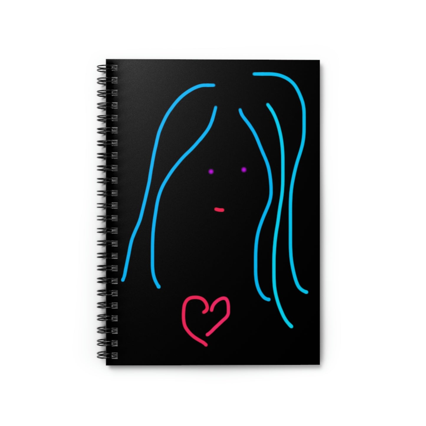 Heart Girl- Spiral Notebook - Ruled Line