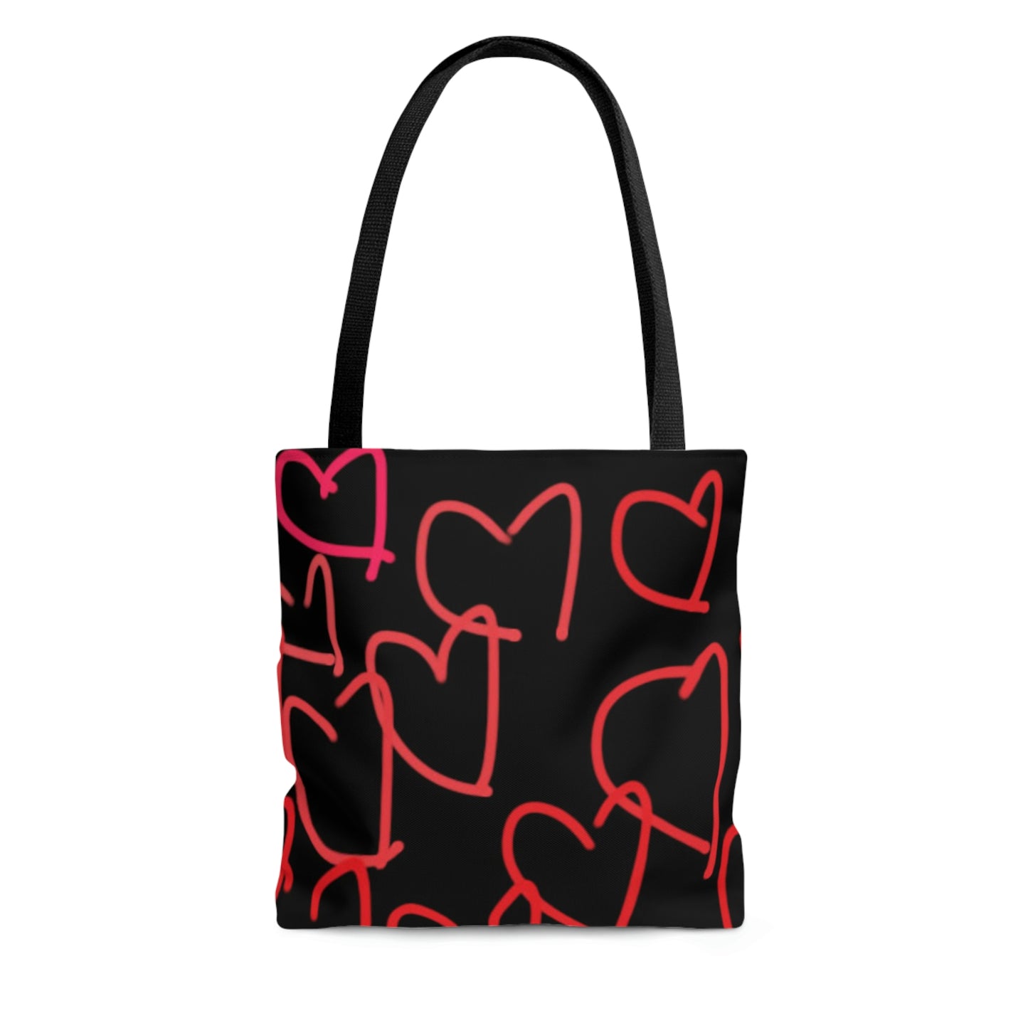 Million Hearts- AOP Tote Bag- Big Hearts/upside down