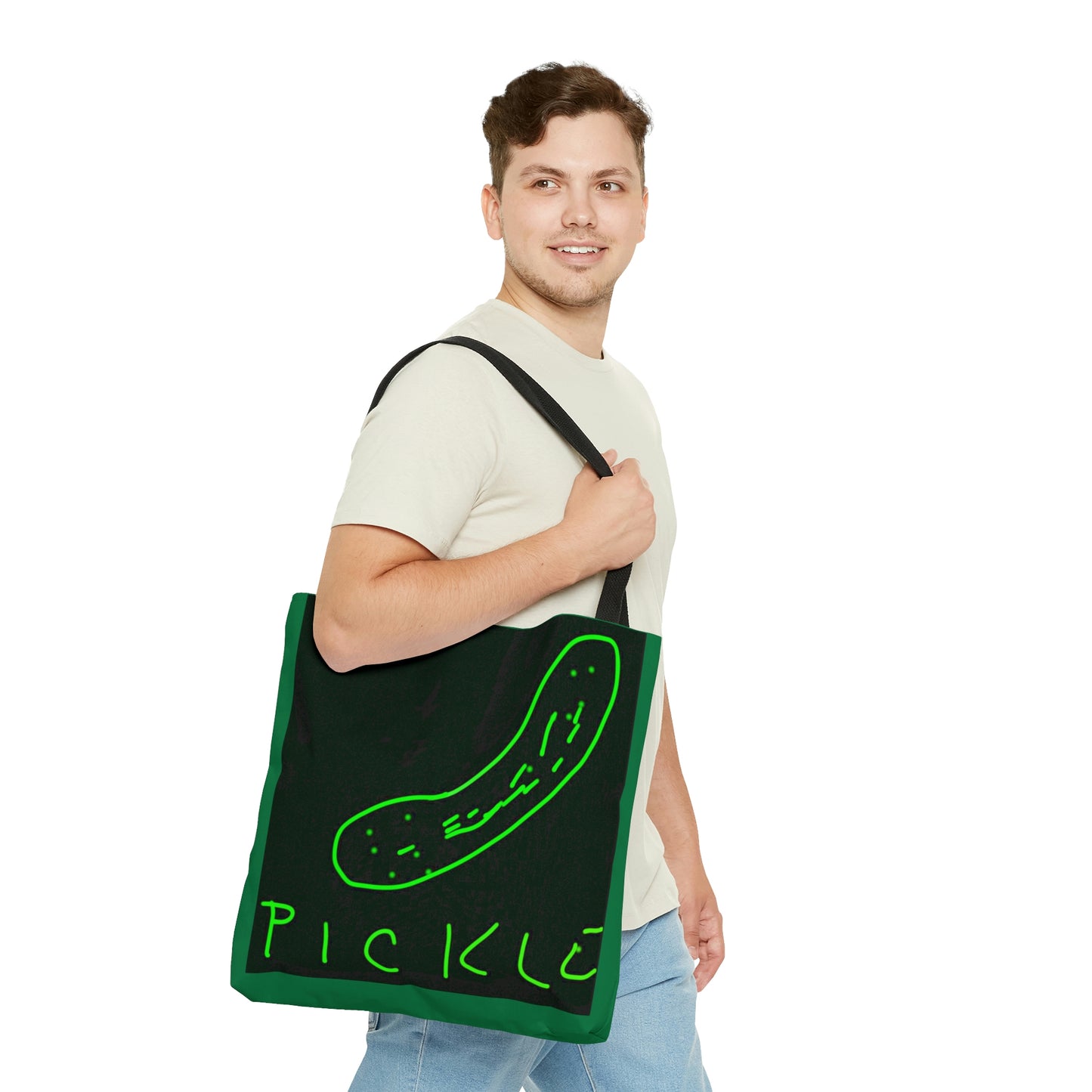 Pickle- Tote Bag (AOP)- Black & Green