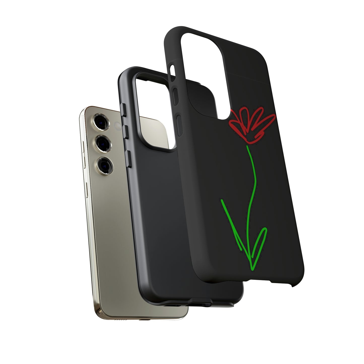 Red Flower- Tough Cases- 41 Phone Styles