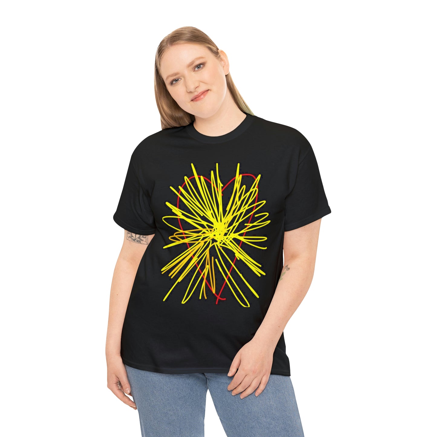 Heart Bursting With Light- Unisex Heavy Cotton Tee