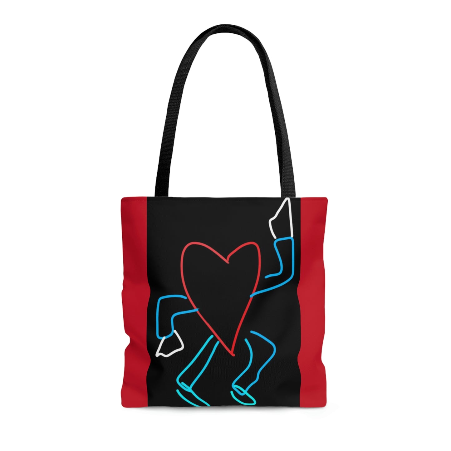 You Make My Heart Dance- Tote Bag (AOP)- Black and Red