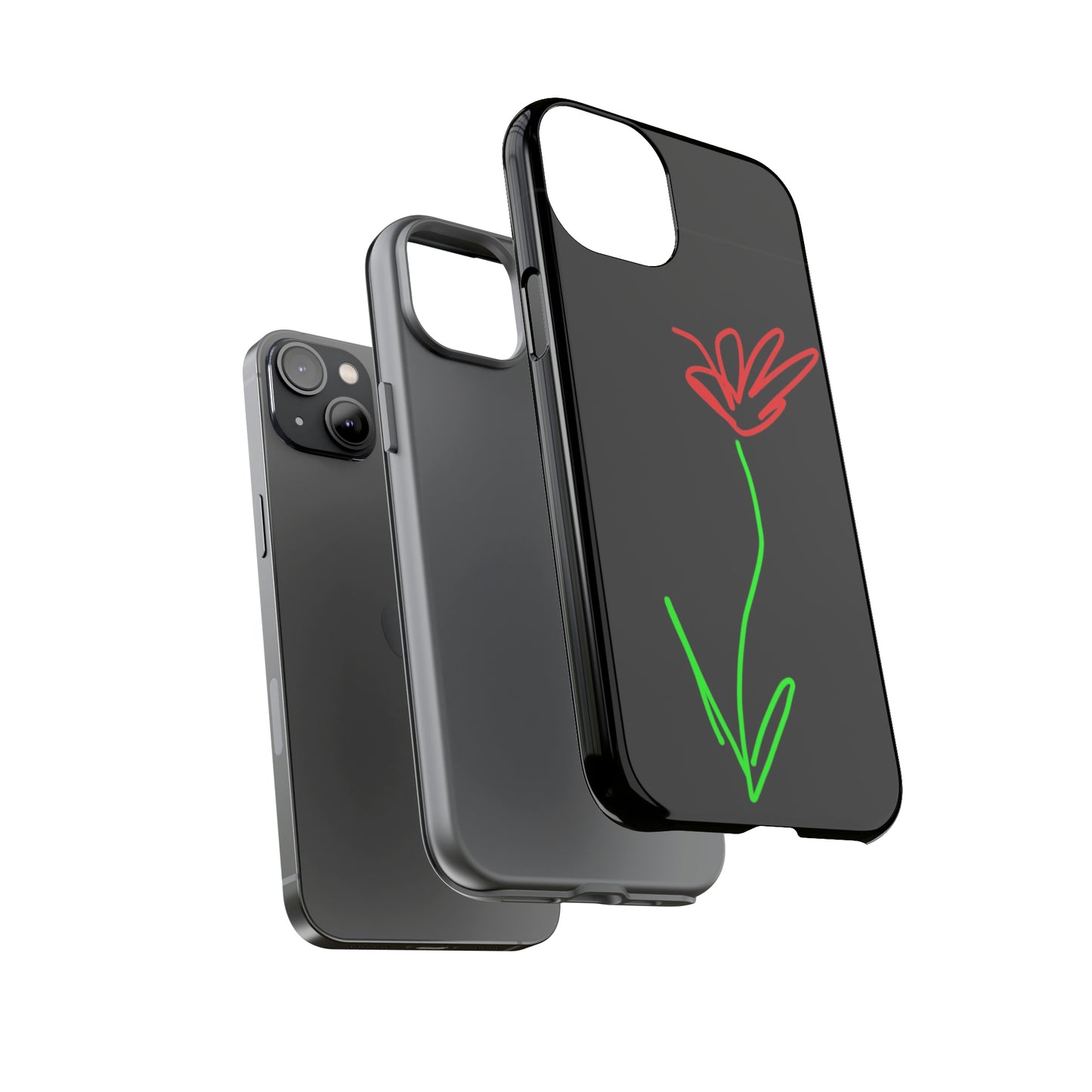 Red Flower- Tough Cases- 41 Phone Styles