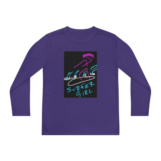 Surfer Girl- Youth Long Sleeve Competitor Tee- Purple