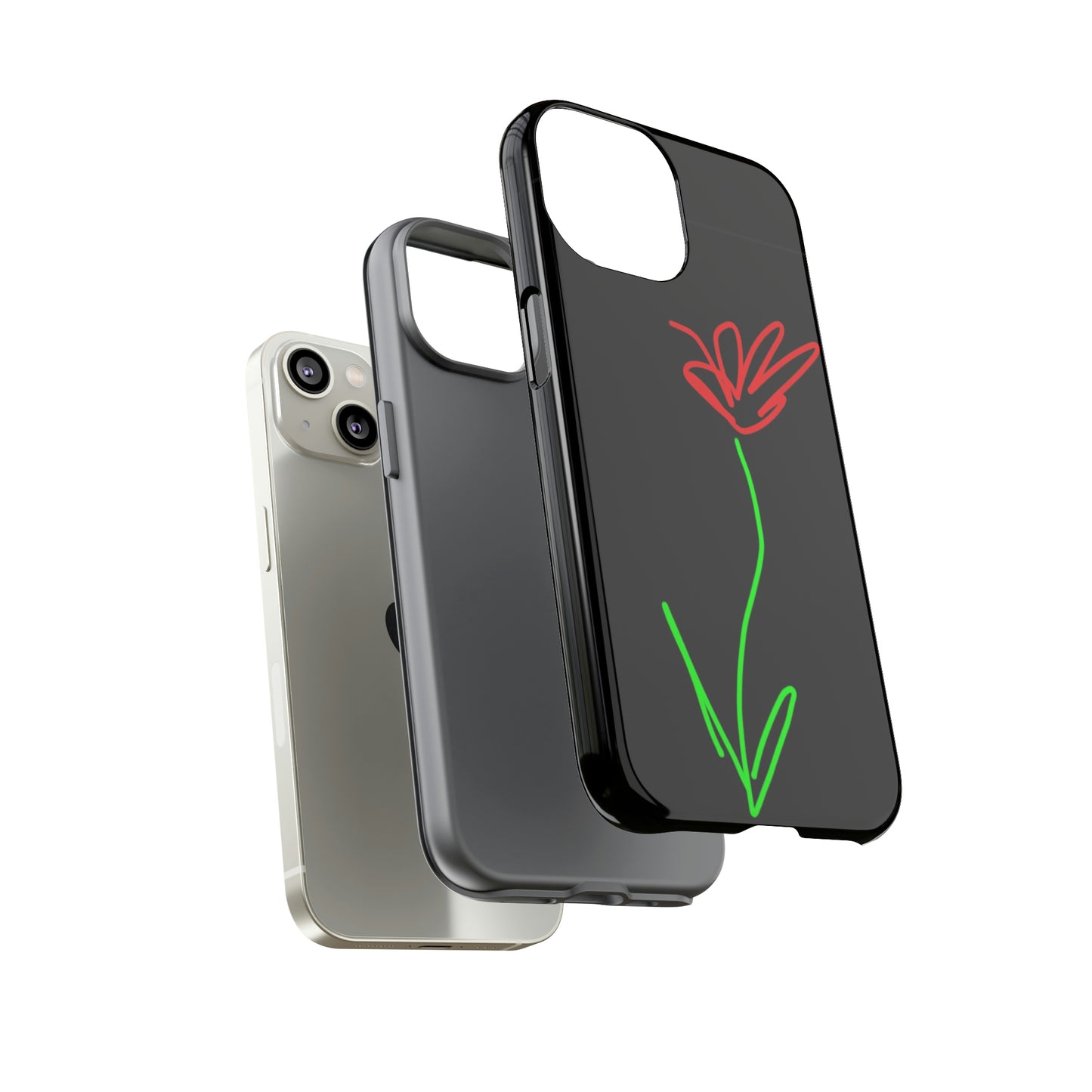 Red Flower- Tough Cases- 41 Phone Styles