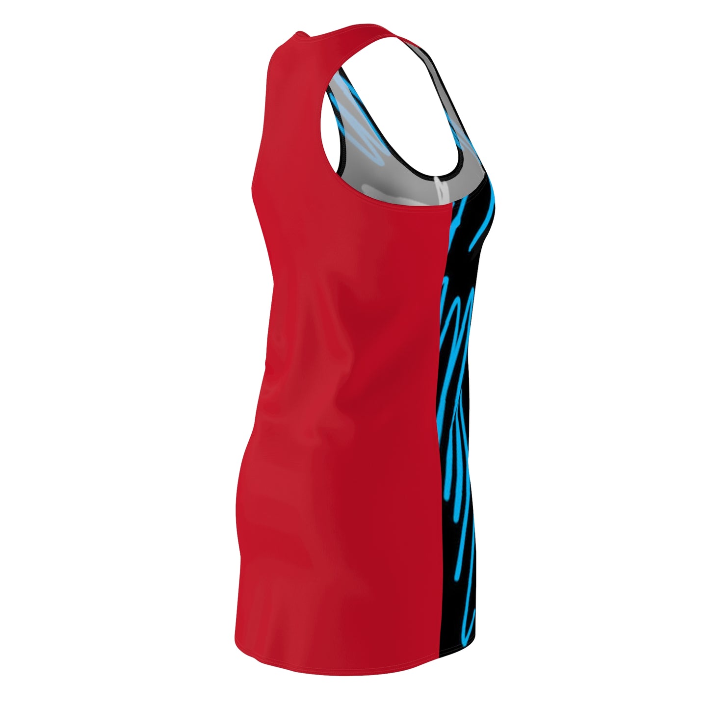 July 4th- Star Field- Women's Cut & Sew Racerback Dress (AOP)- Black and Red