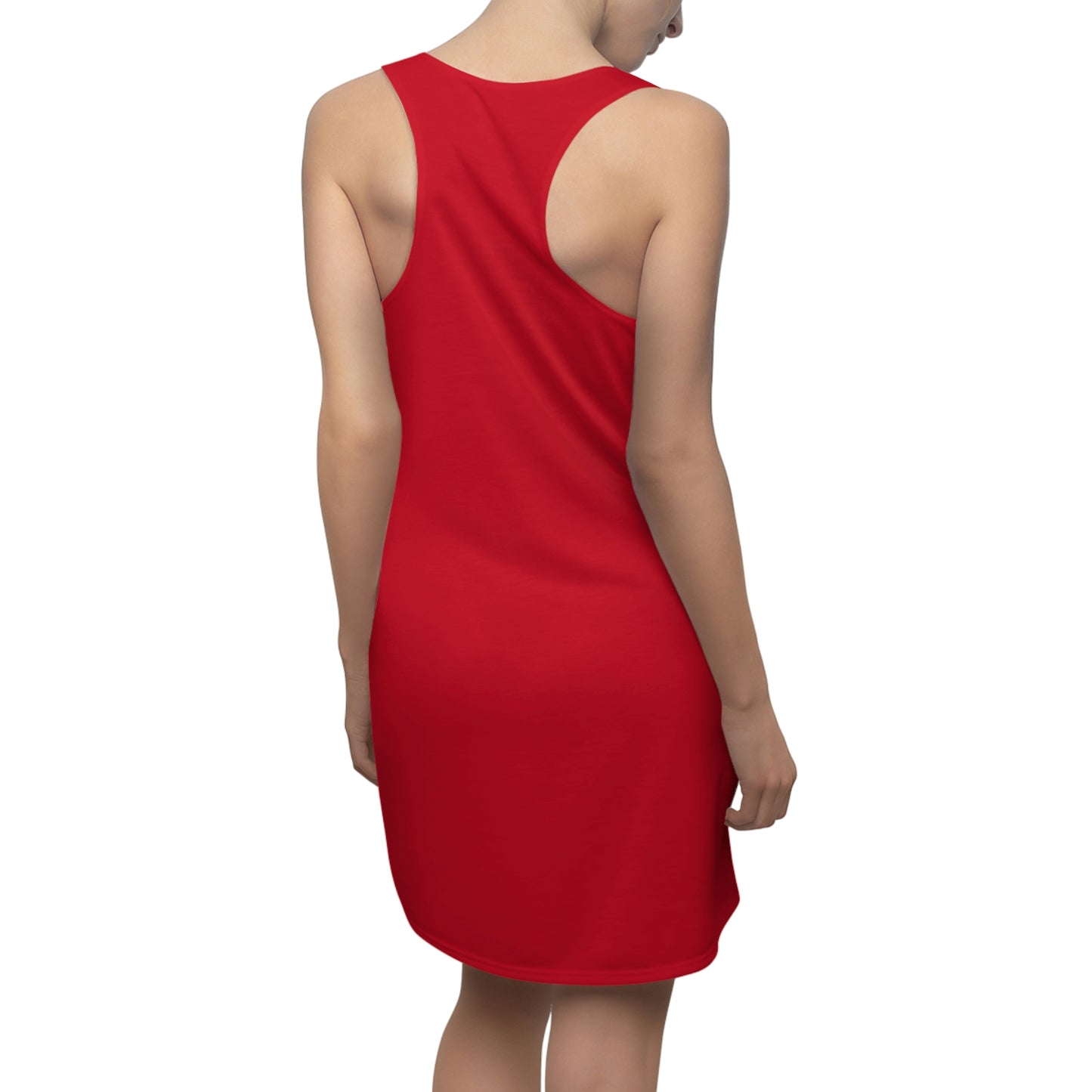 Million Hearts- Women's Cut & Sew Racerback Dress Black & Red