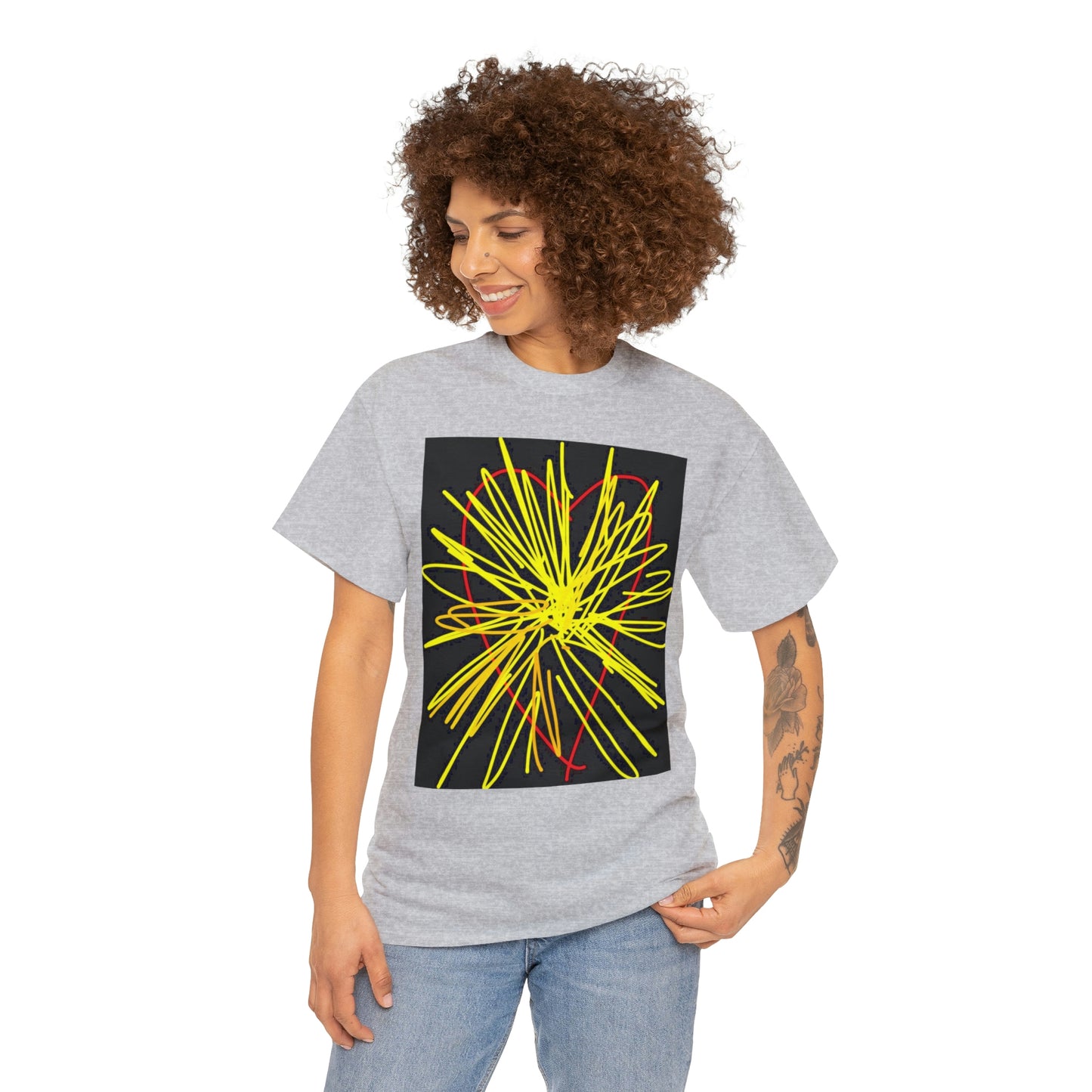 Heart Bursting With Light- Unisex Heavy Cotton Tee