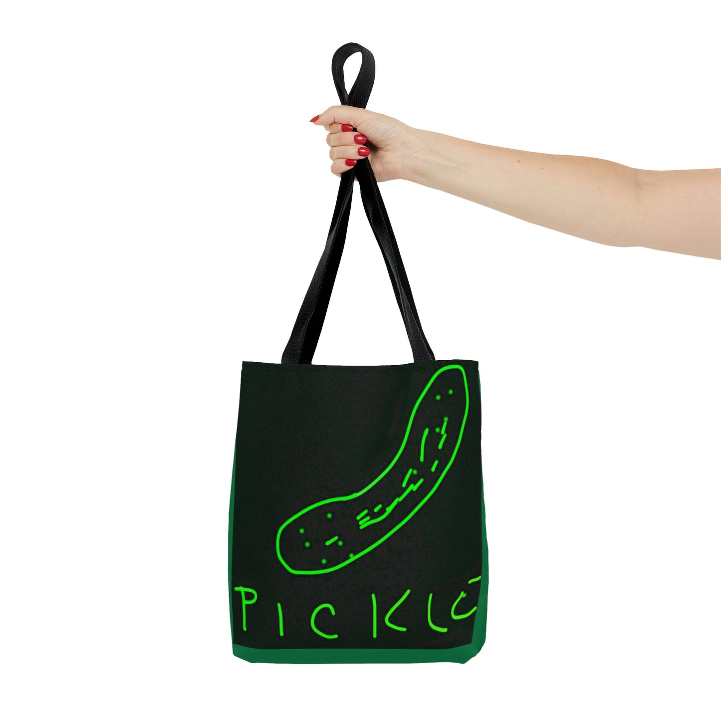 Pickle- Tote Bag (AOP)- Black & Green